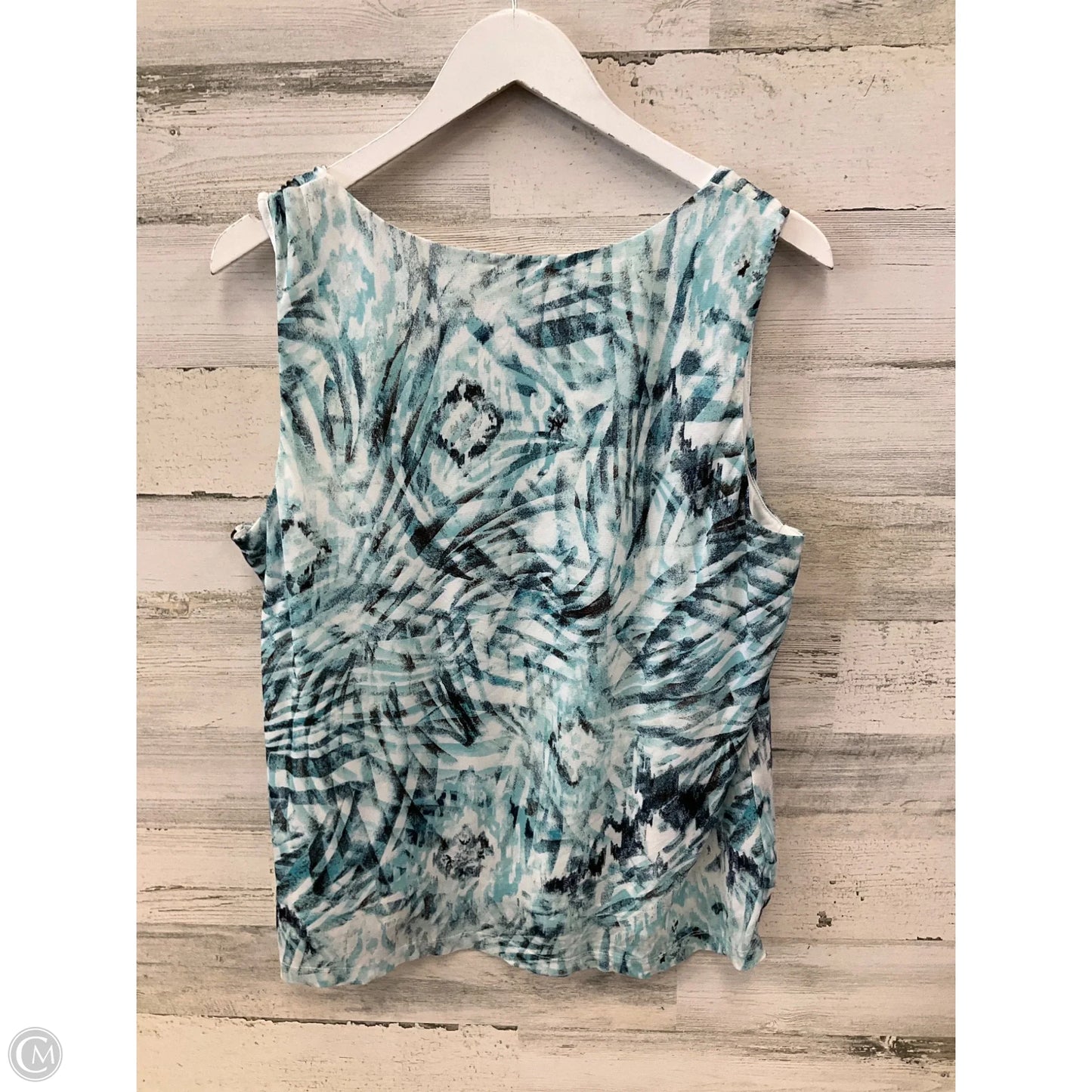 Top Sleeveless By Chicos In Green, Size: Xl