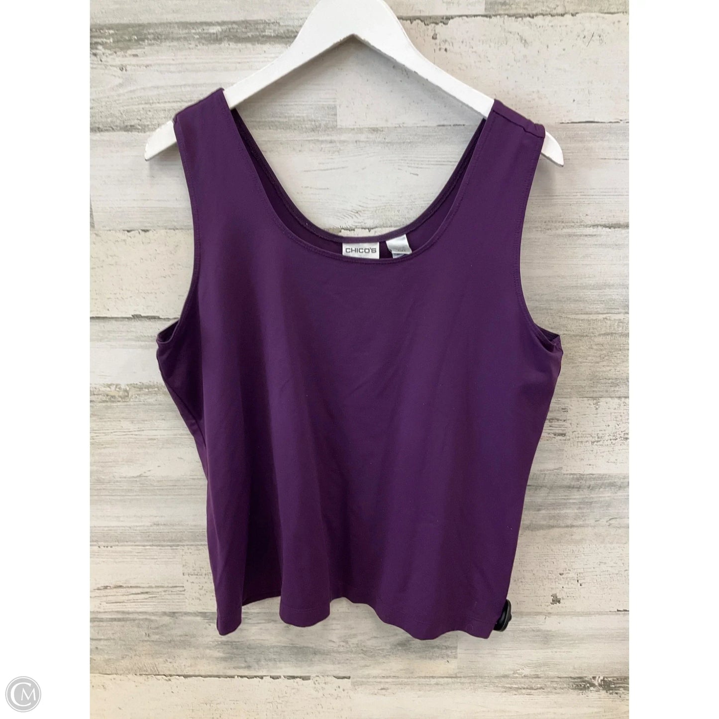 Top Sleeveless By Chicos In Purple, Size: Xl