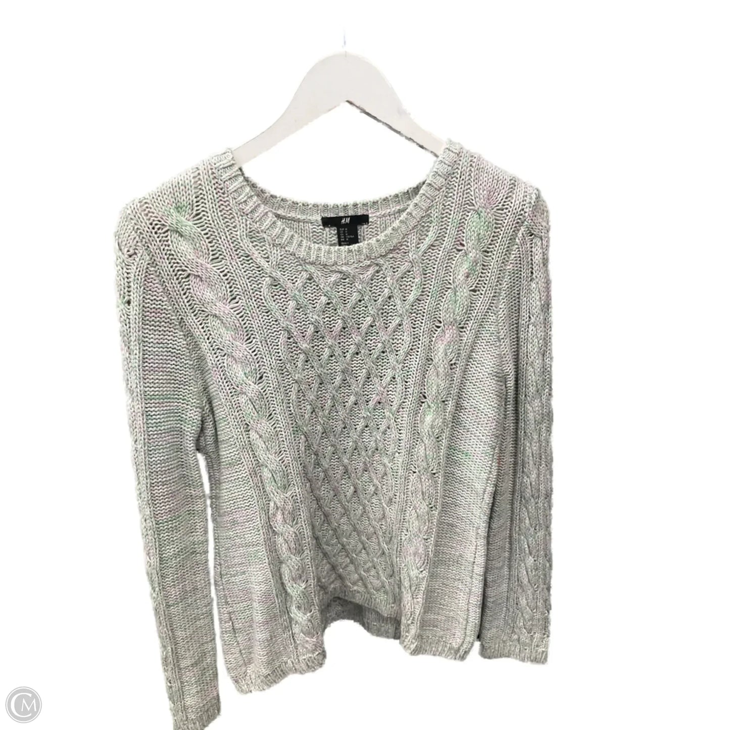 Sweater By H&m In Green & Pink, Size: M