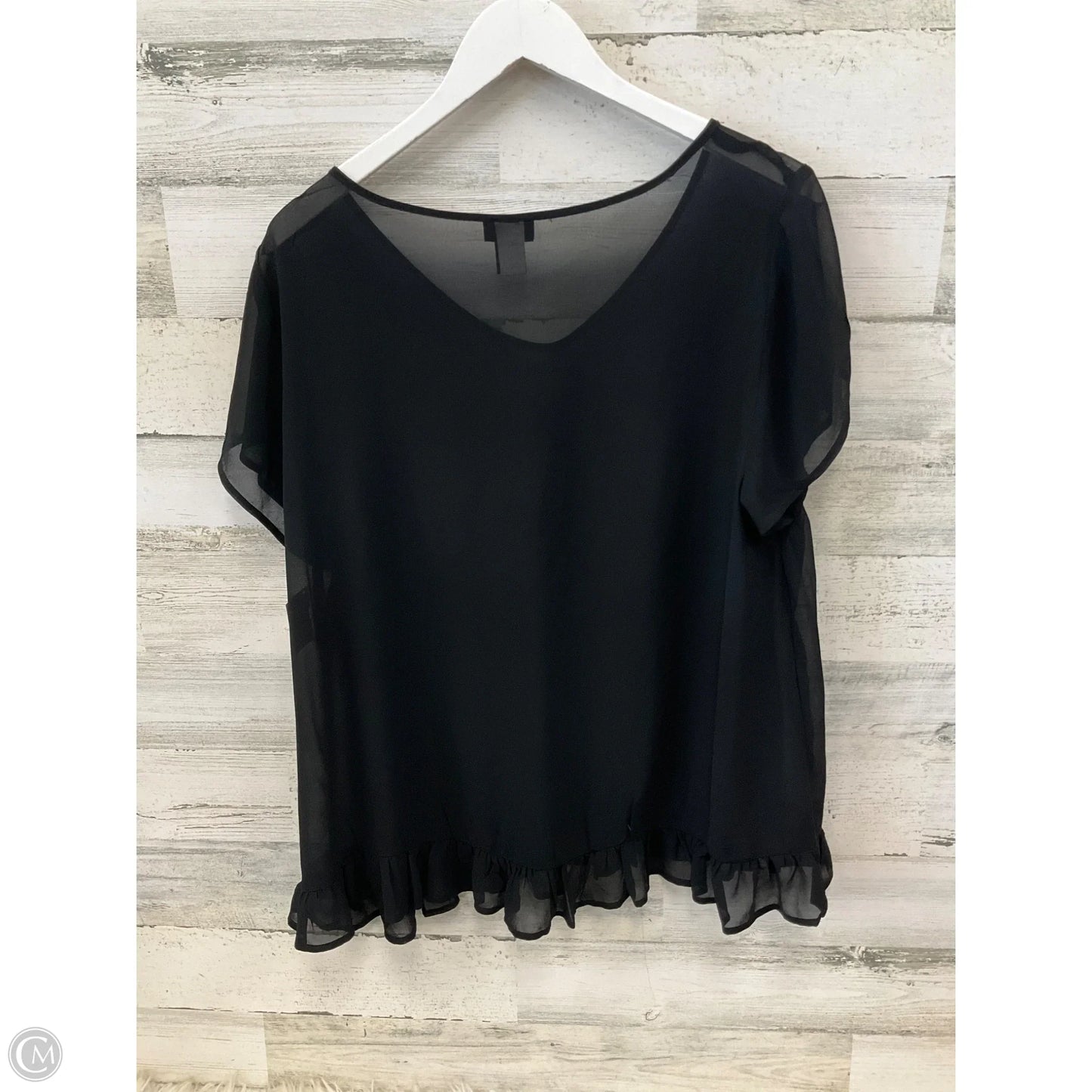 Top Short Sleeve By Torrid In Black, Size: 1x