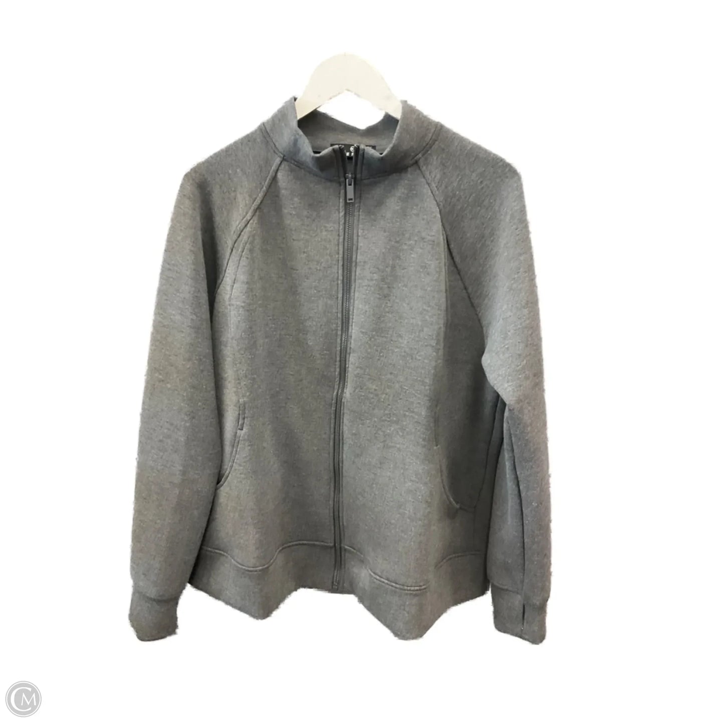 Sweatshirt Collar By Clothes Mentor In Grey, Size: 2x