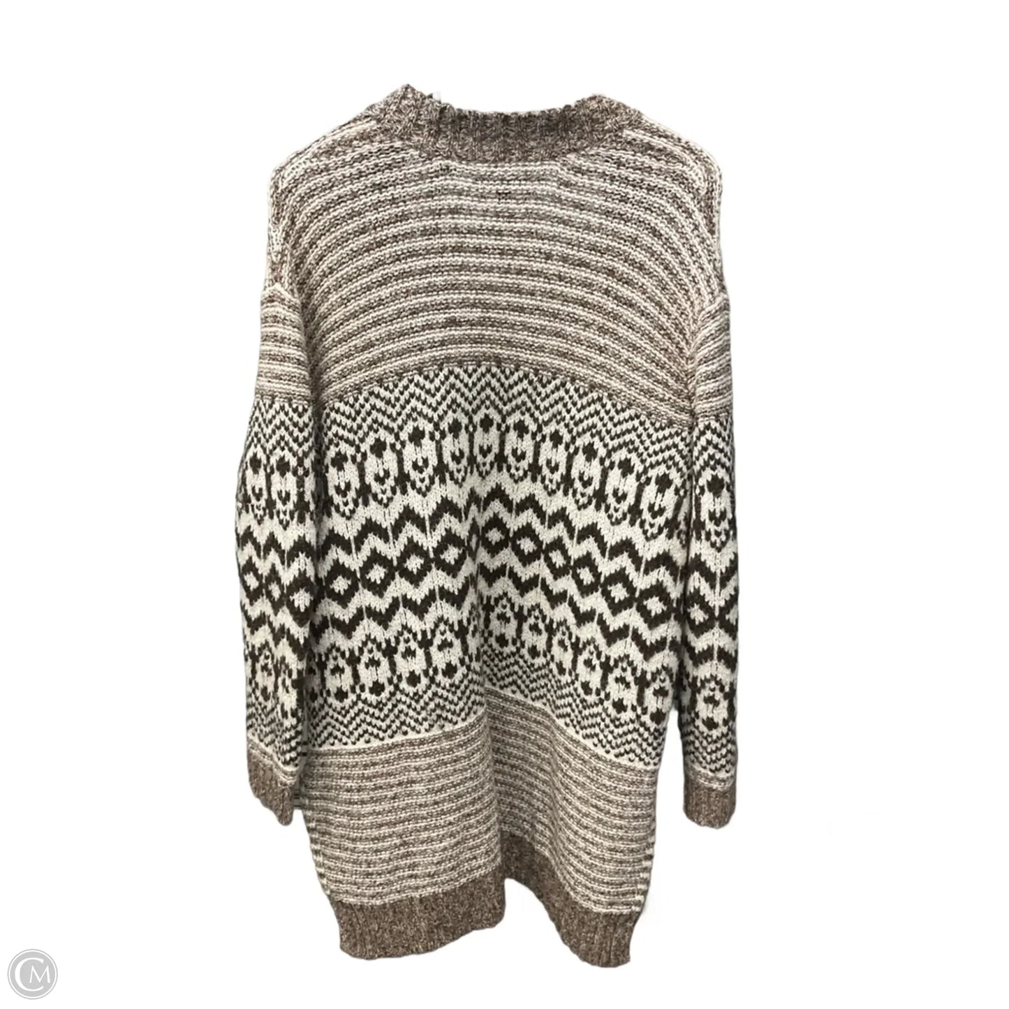 Sweater Cardigan By American Eagle In Brown, Size: L
