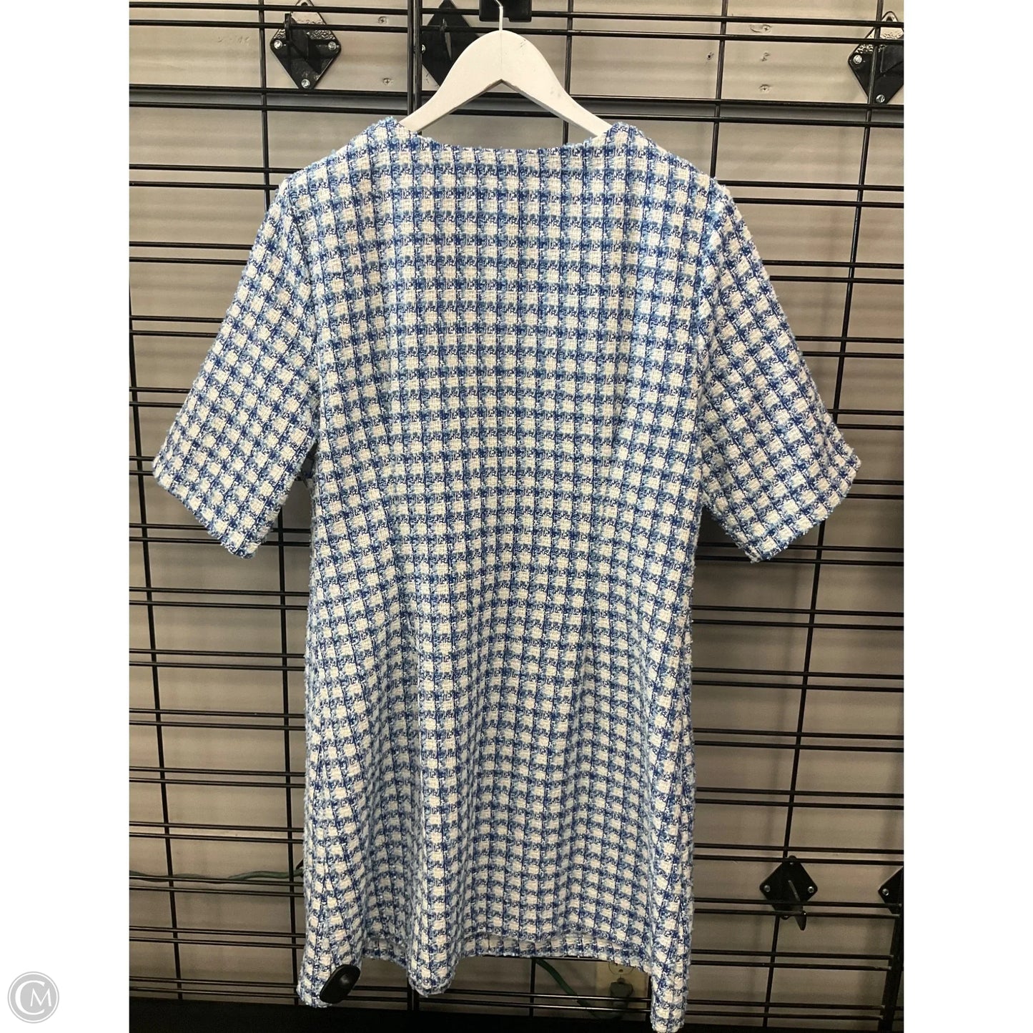 Dress Casual Short By Clothes Mentor In Blue & White, Size: 18