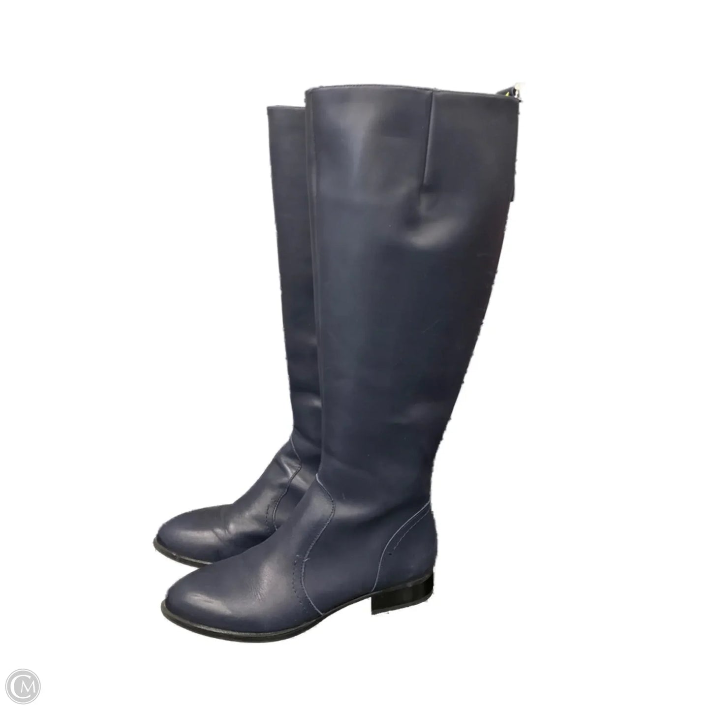 Boots Mid-calf Heels By Nine West In Navy, Size: 7