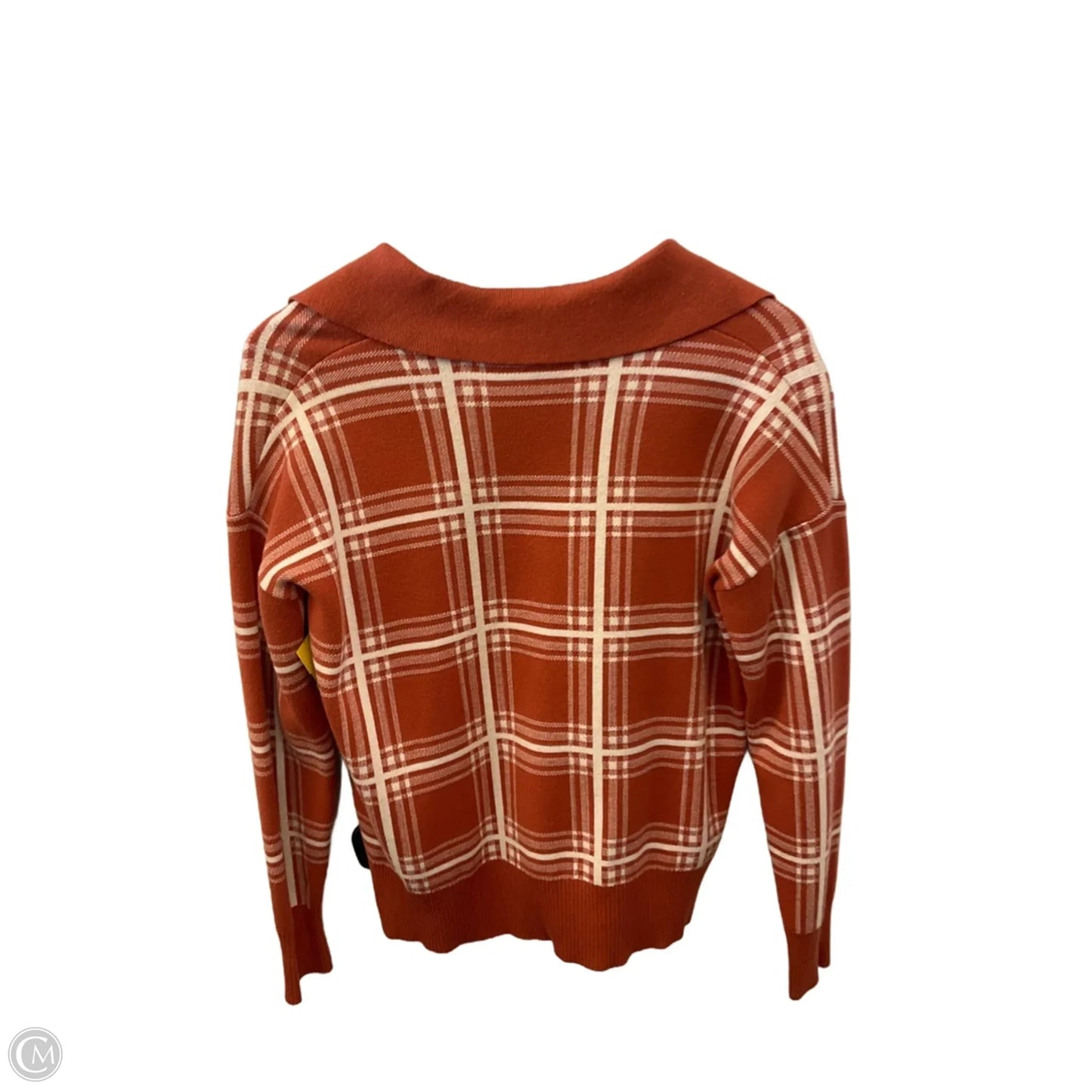 Top Long Sleeve By Max Studio In Cream & Orange, Size: M