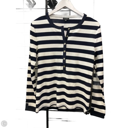 Top Long Sleeve By Talbots In Striped Pattern, Size: M