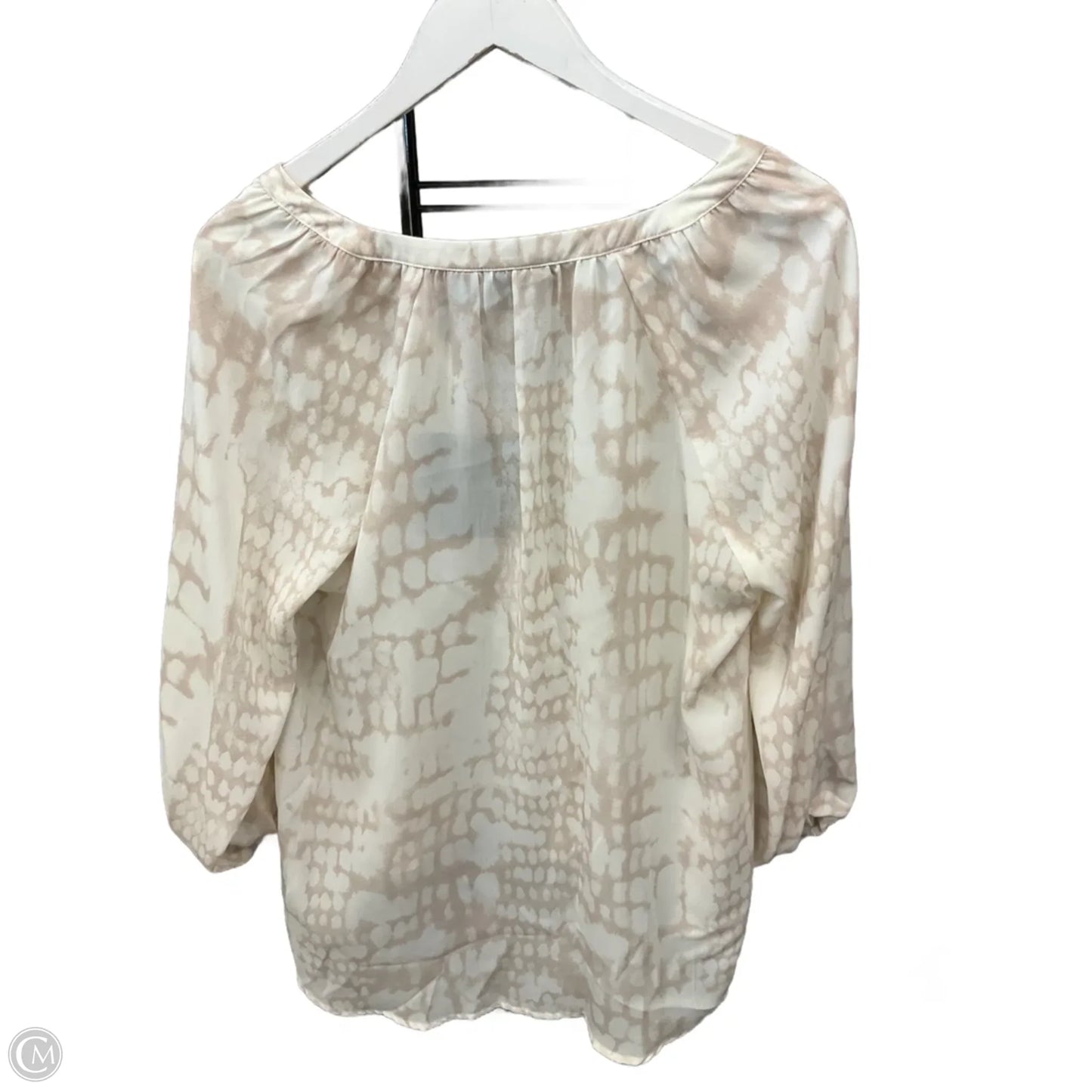 Top 3/4 Sleeve By Cynthia Rowley In Cream, Size: M