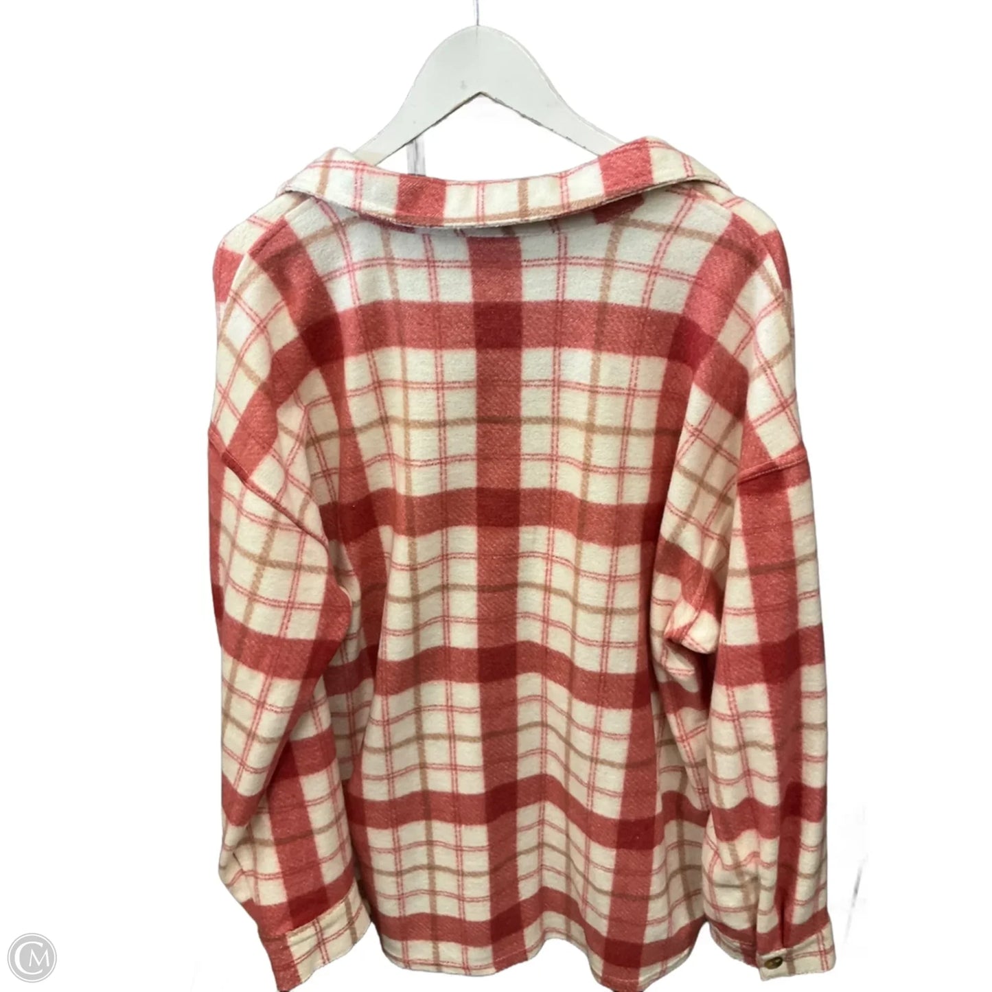 Top Long Sleeve By Maurices In Red & White, Size: Xxl