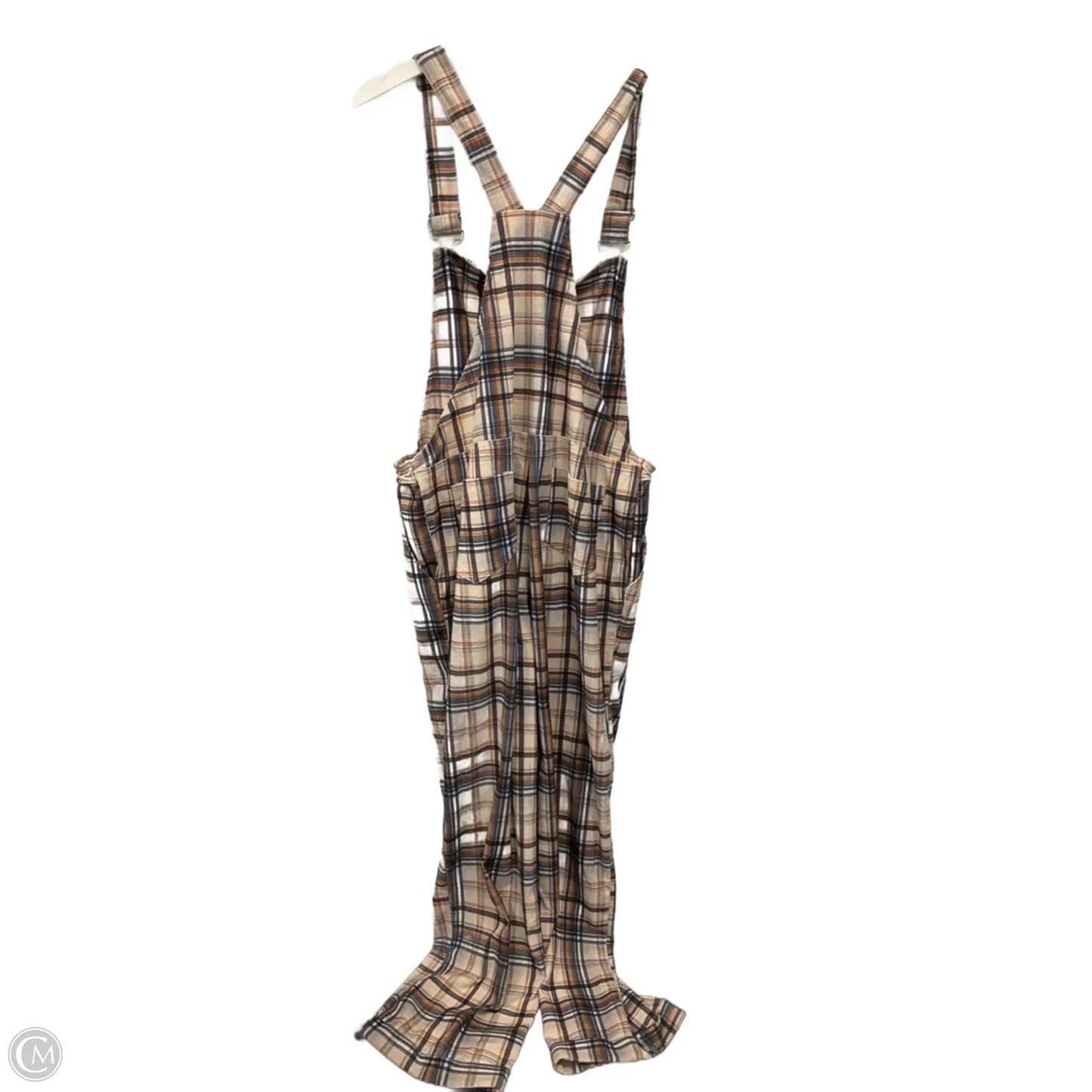 Overalls By Clothes Mentor In Plaid Pattern, Size: L