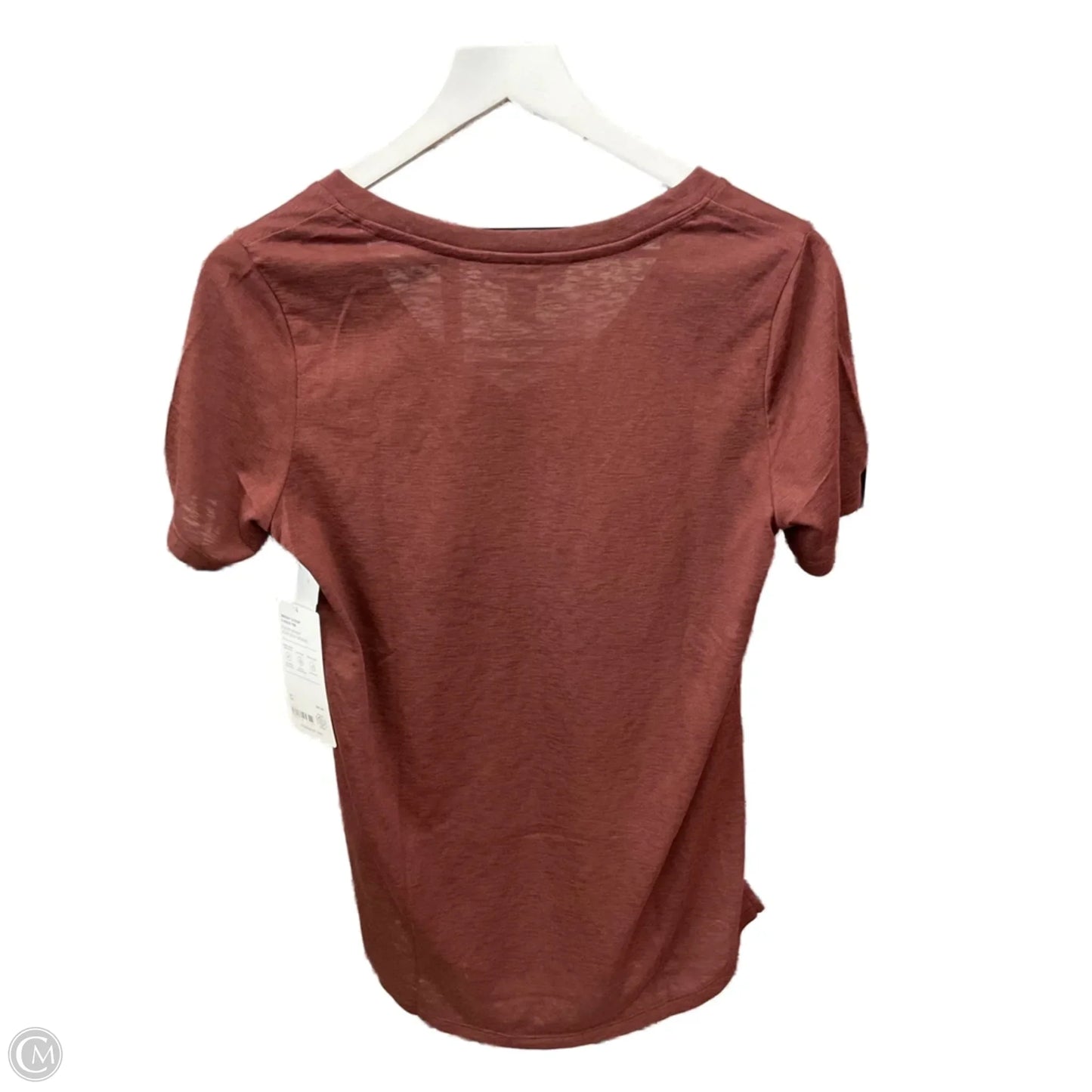 Top Short Sleeve By Athleta In Brown, Size: S
