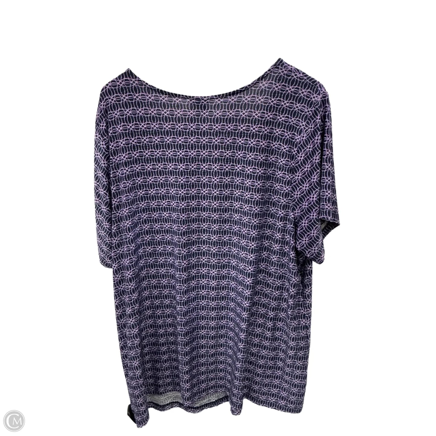 Top Short Sleeve By Croft And Barrow In Purple, Size: 2x
