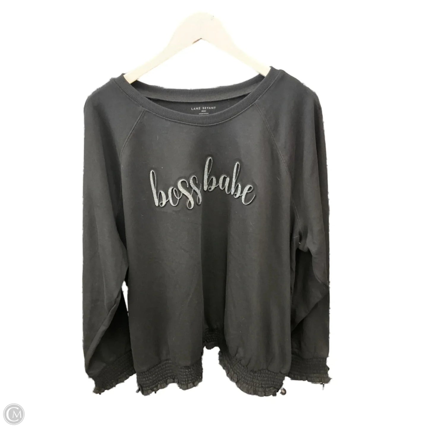 Sweatshirt Crewneck By Lane Bryant In Black, Size: 3x