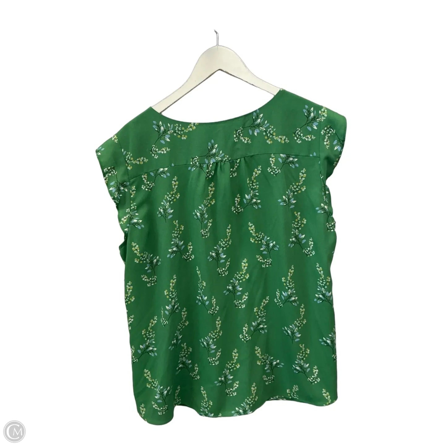 Top Short Sleeve By Loft In Green, Size: 1x