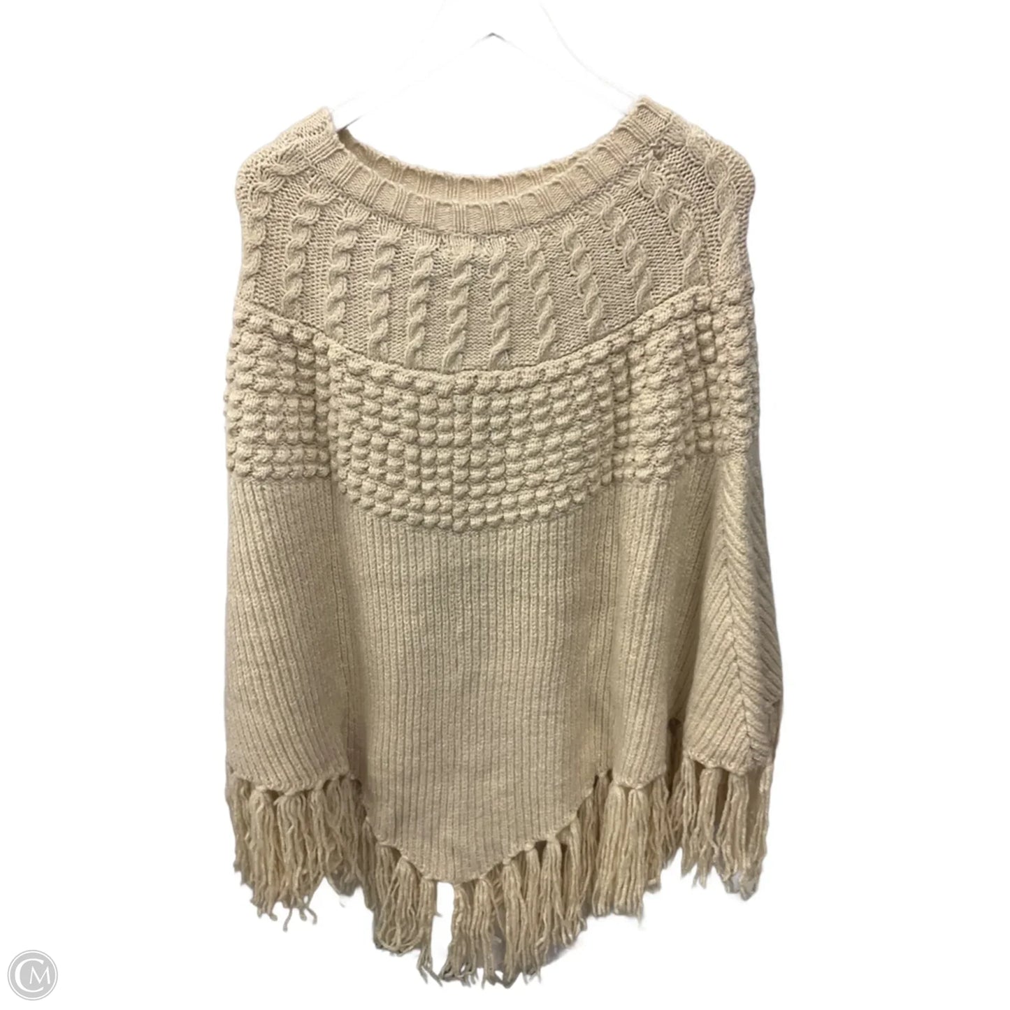 Poncho By Ana In Cream, Size: Osfm