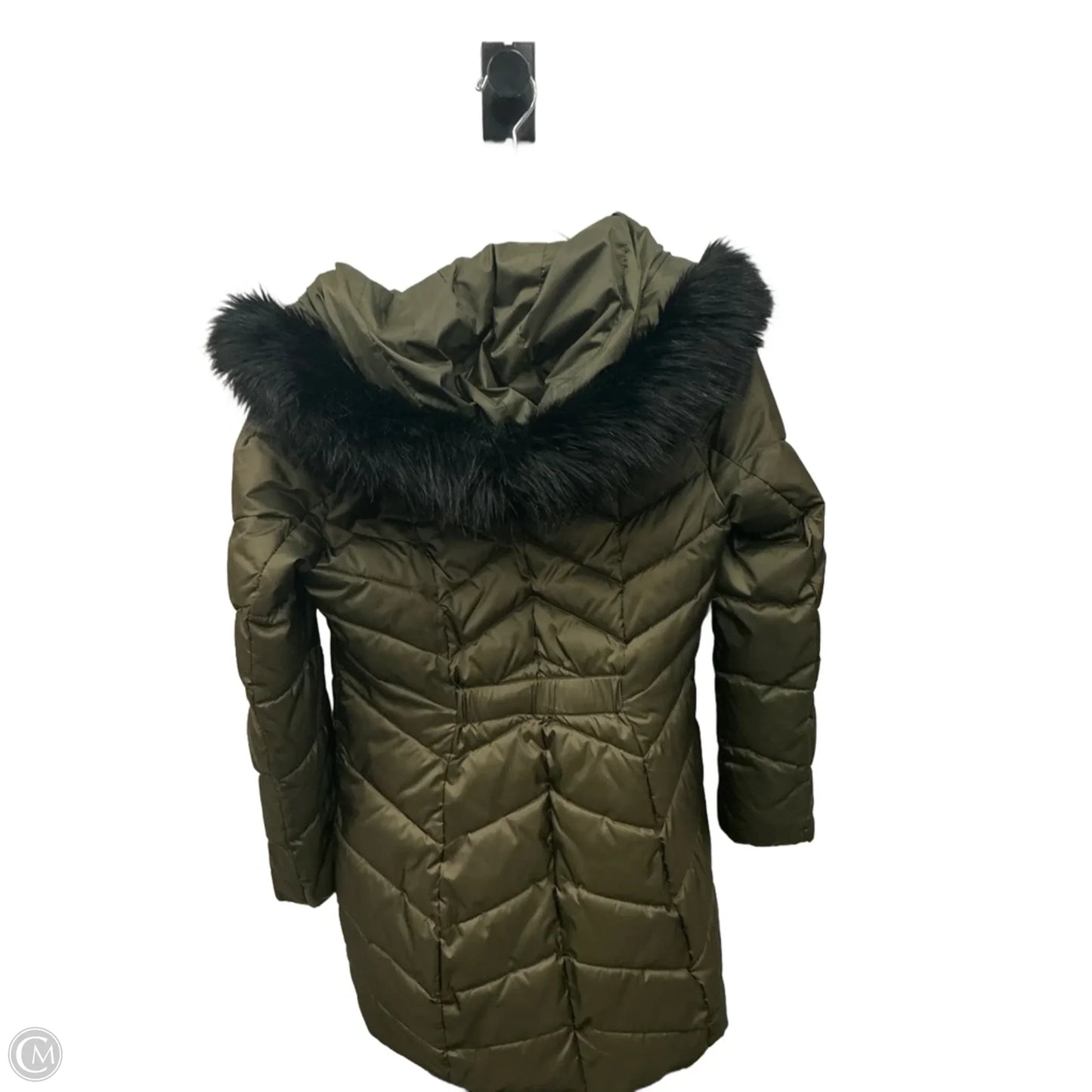 Coat Puffer & Quilted By Tahari In Green, Size: S