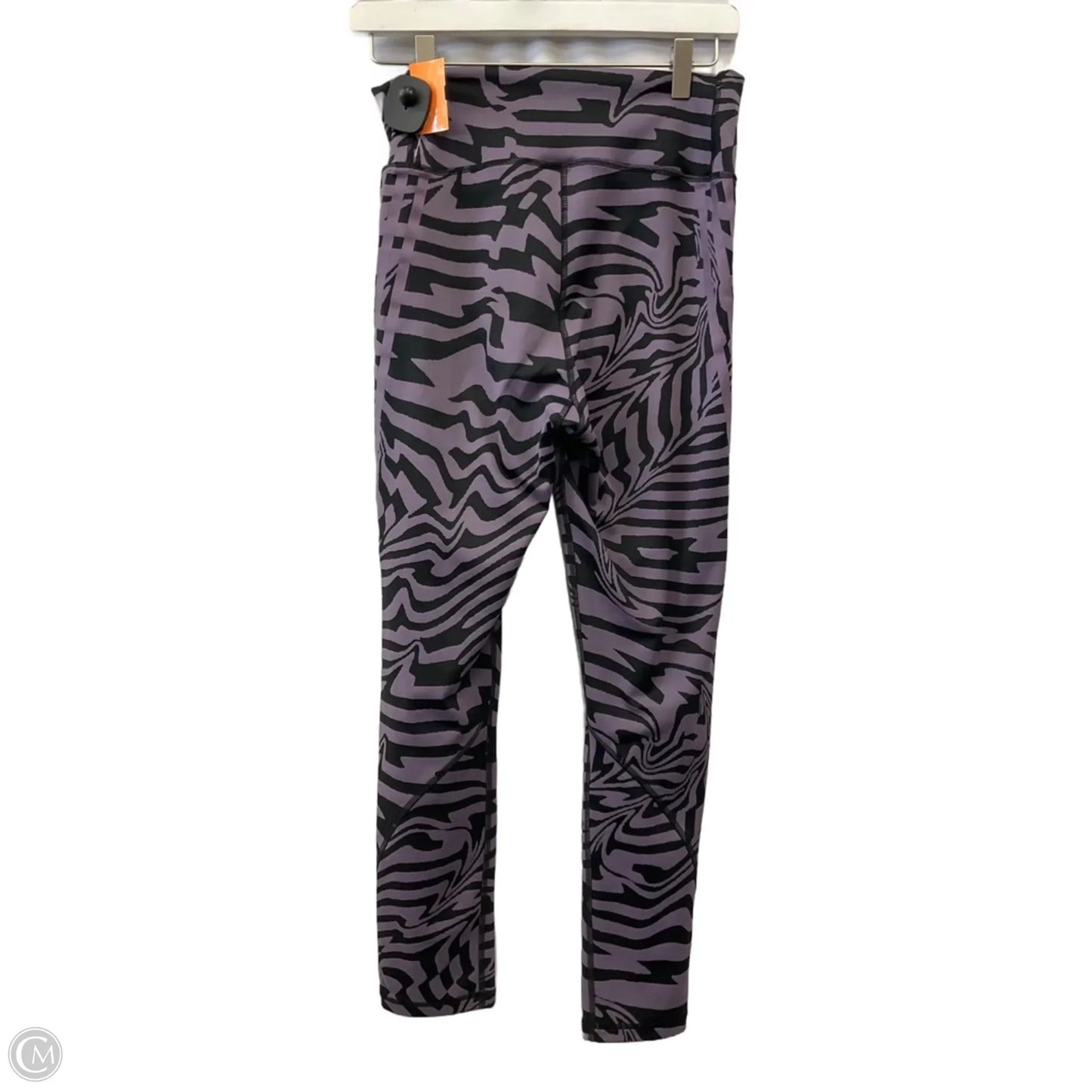 Athletic Leggings By Adidas In Black & Purple, Size: L