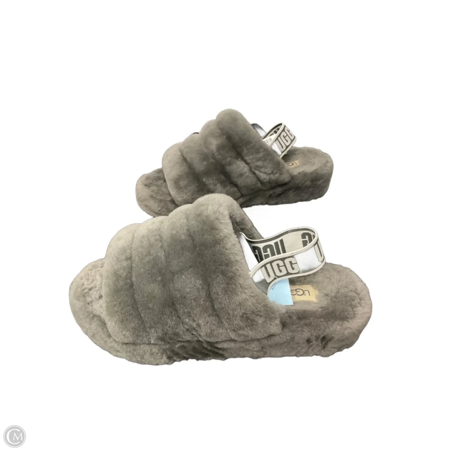 Slippers Designer By Ugg In Grey, Size: 7