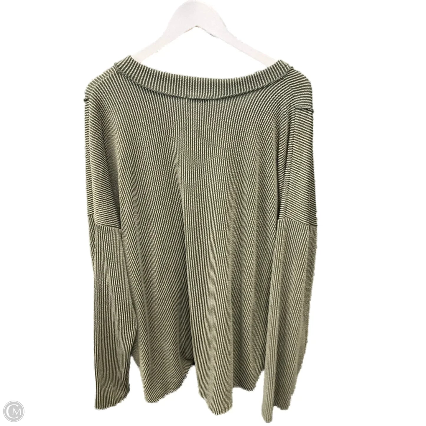Top Long Sleeve Basic By Heimish Usa In Green, Size: 3x