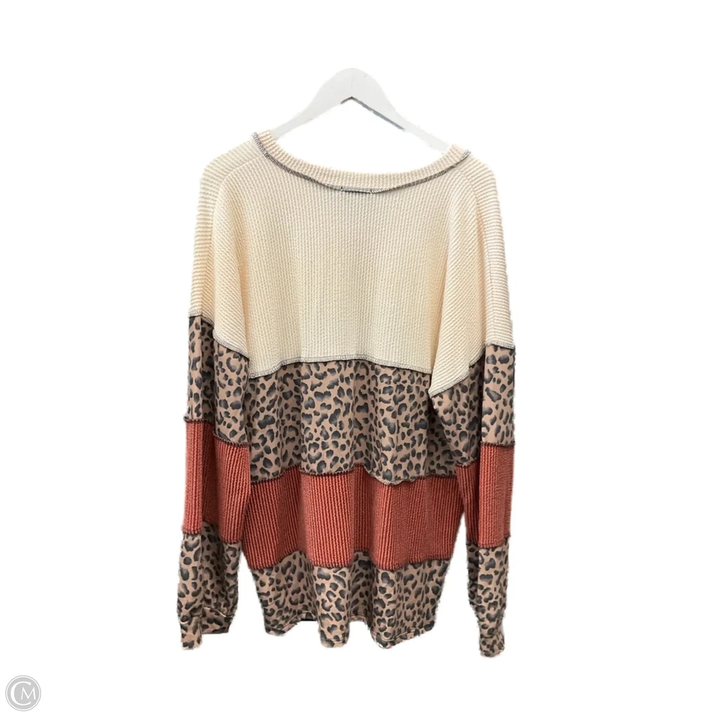 Top Long Sleeve Basic By Heimish Usa In Cream, Size: 3x