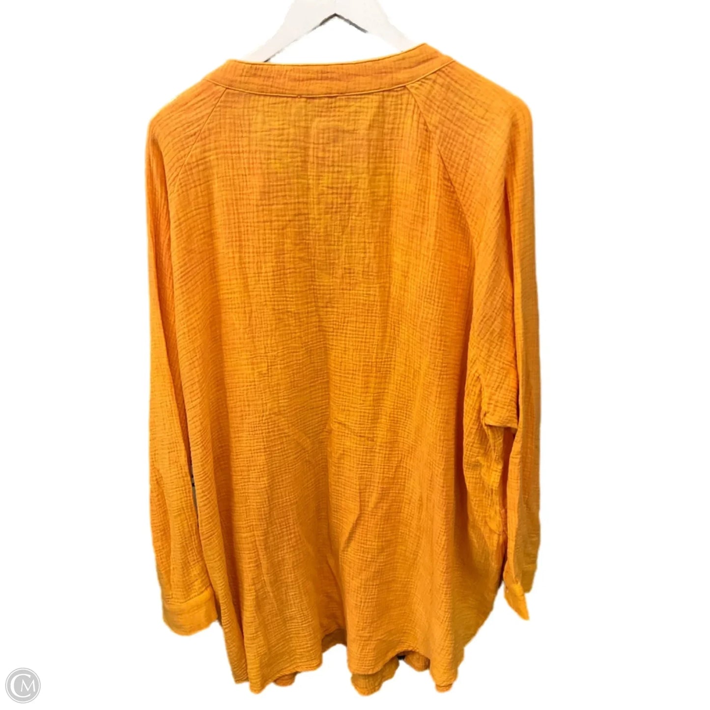 Top Long Sleeve Basic By White Birch In Orange, Size: 3x