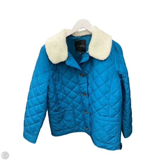 Jacket Puffer & Quilted By Talbots In Blue, Size: M