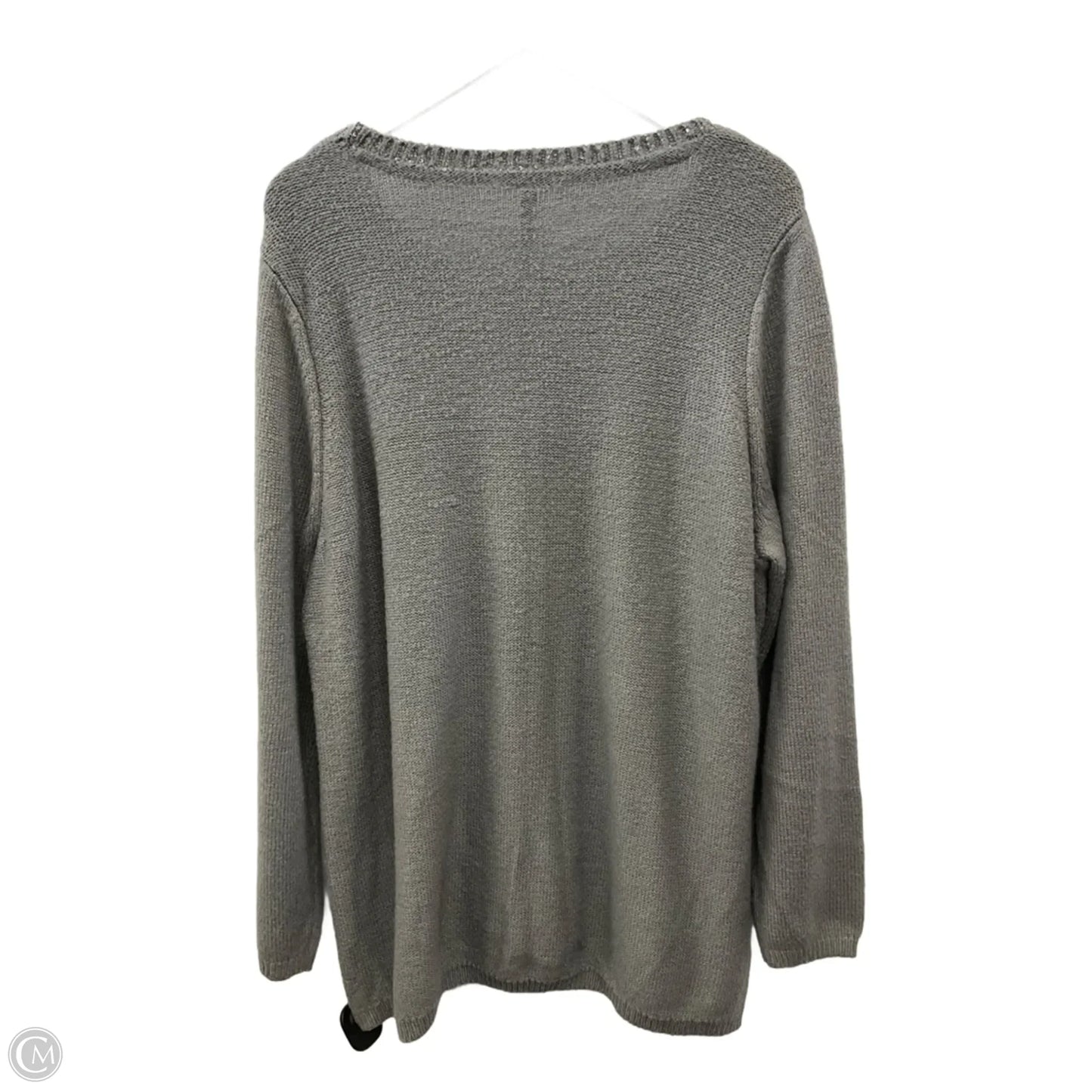 Sweater By Falls Creek In Grey, Size: 3x