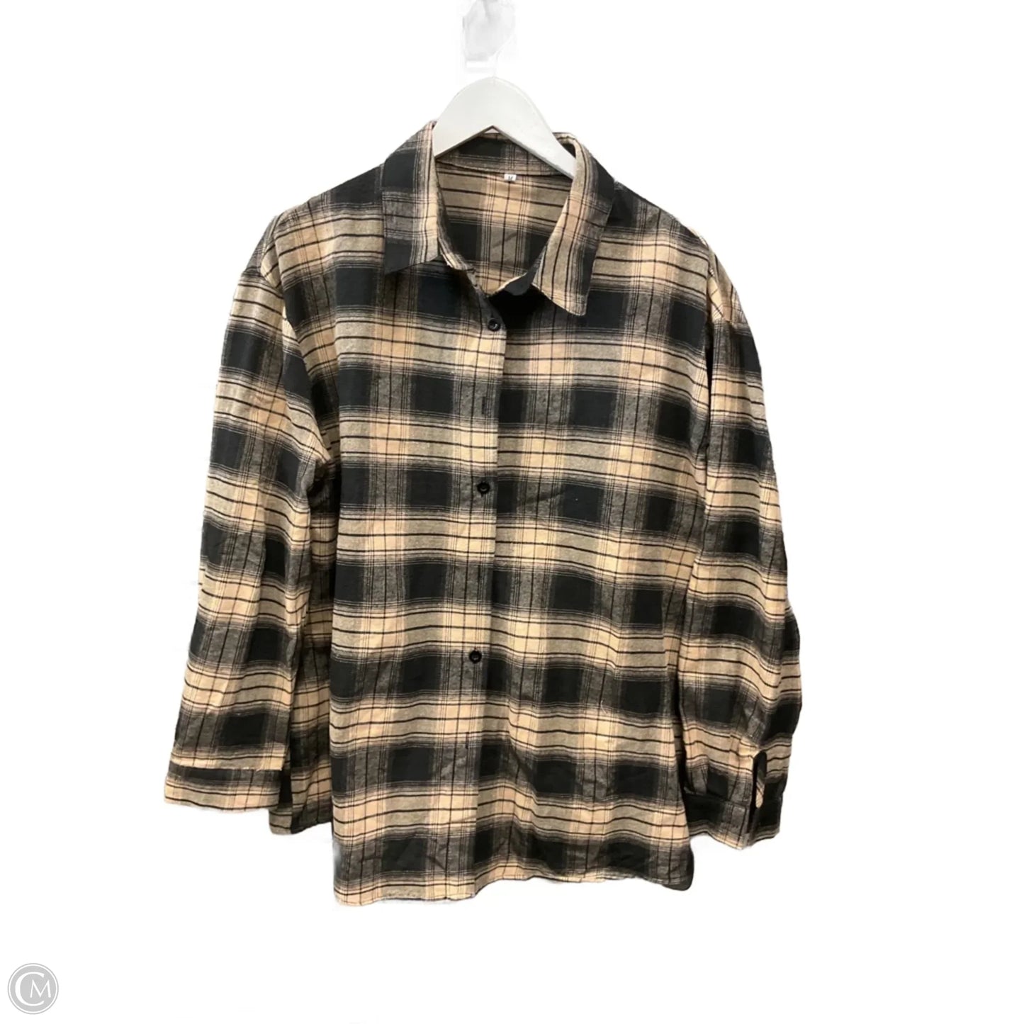 Top Long Sleeve By Clothes Mentor In Brown & Cream, Size: M
