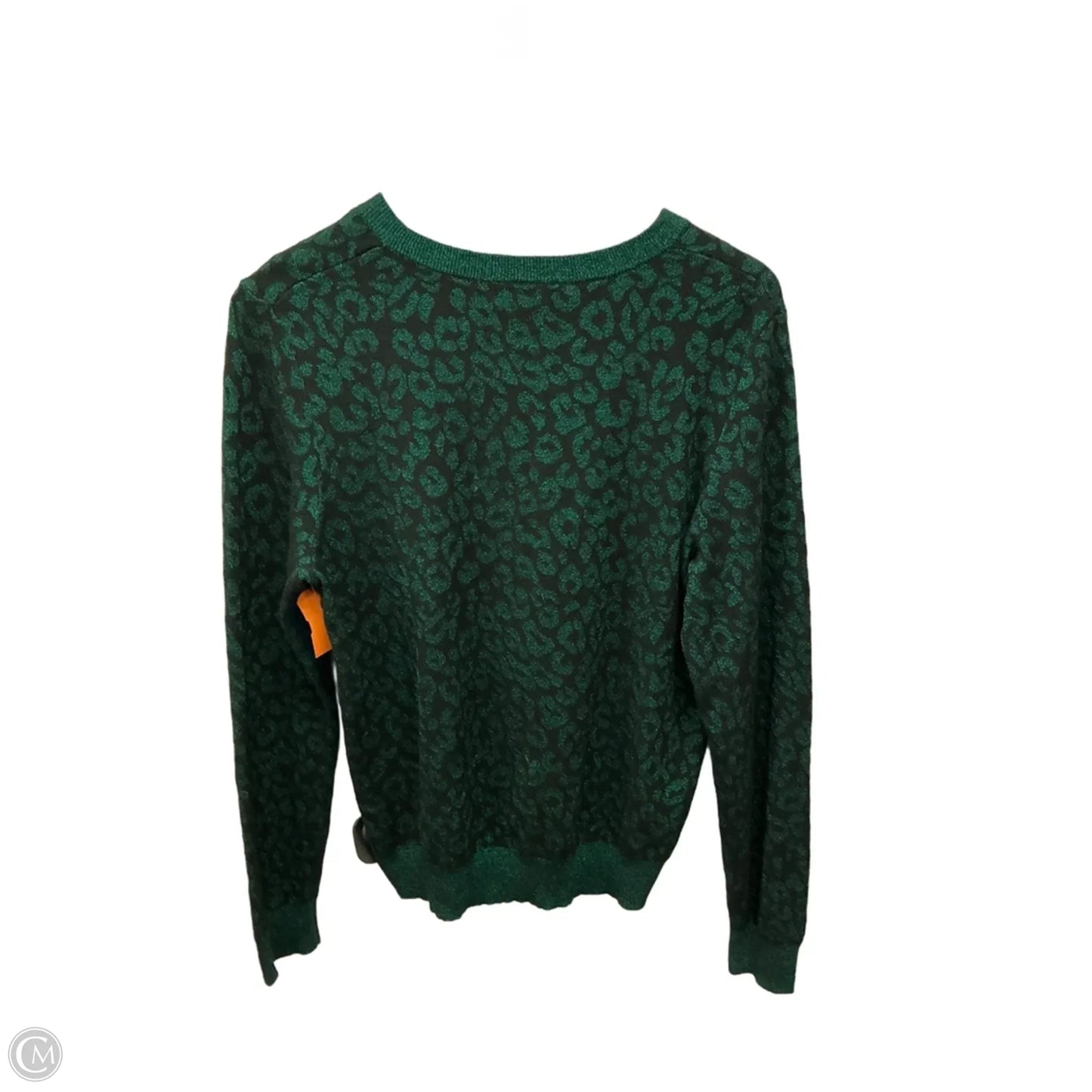 Top Long Sleeve By Banana Republic In Black & Green, Size: L