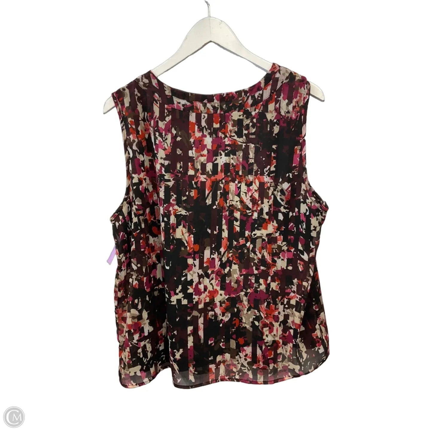 Top Sleeveless By Christopher And Banks In Floral Print, Size: Xl