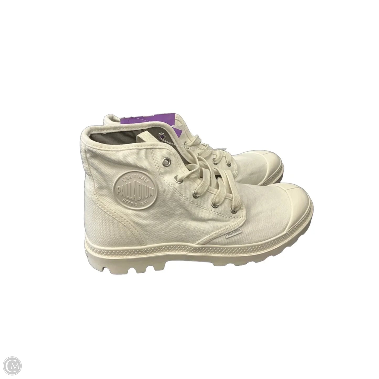 Boots Ankle Flats By Clothes Mentor In Cream, Size: 9.5