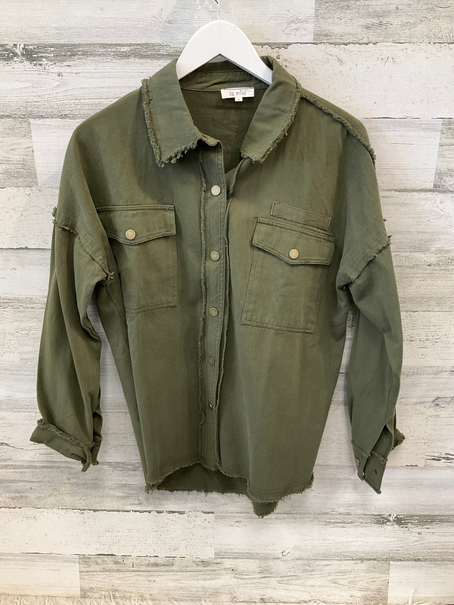 Jacket Shirt By La Miel In Green, Size: S