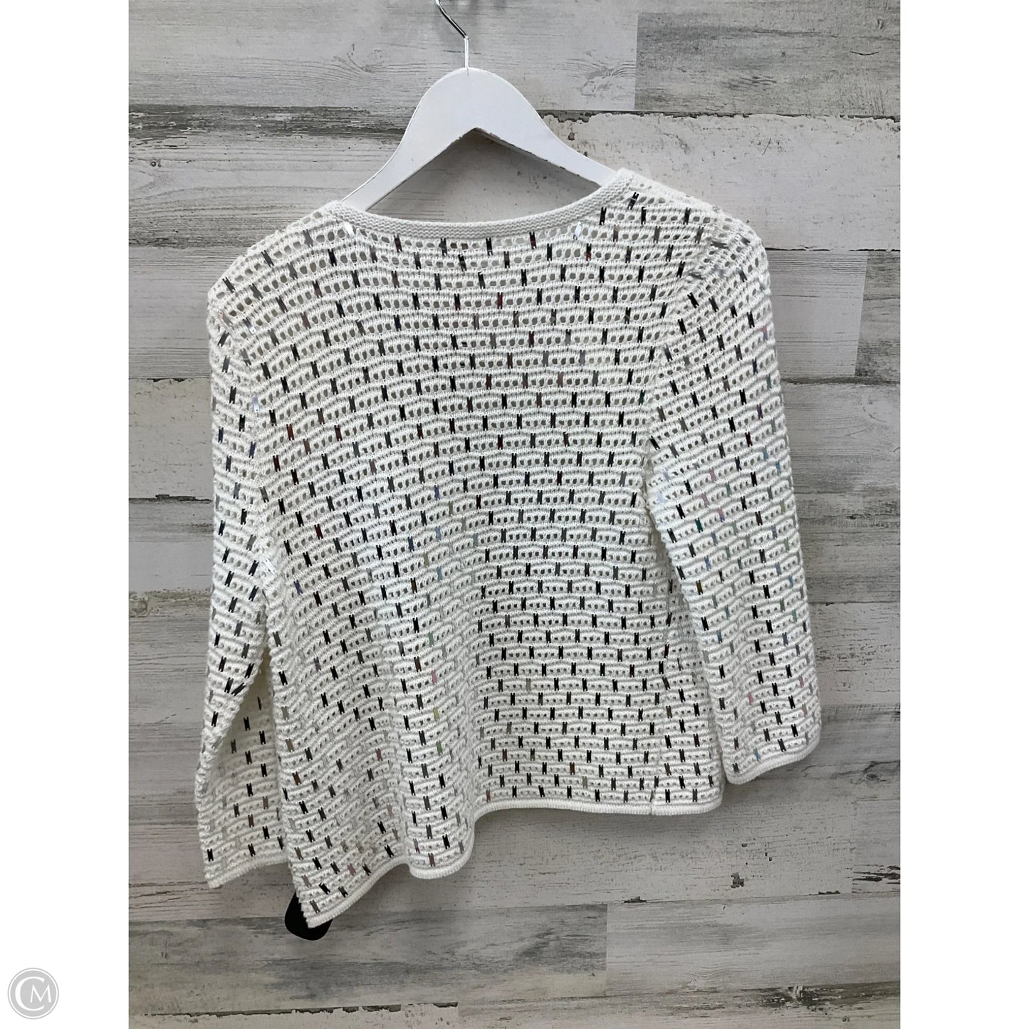 Sweater Cardigan By Chicos In White, Size: S