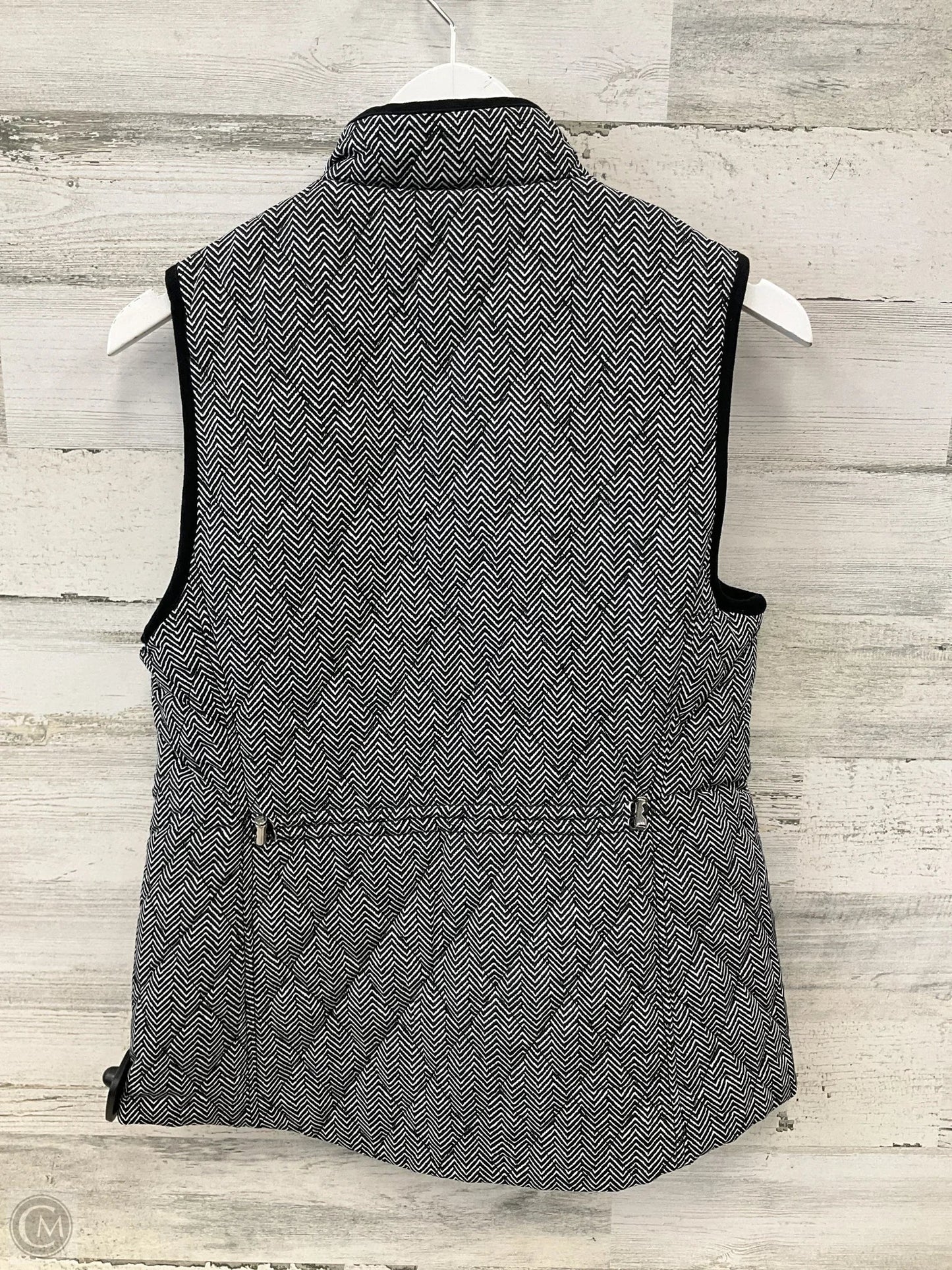 Vest Puffer & Quilted By Croft And Barrow In Black & White, Size: S