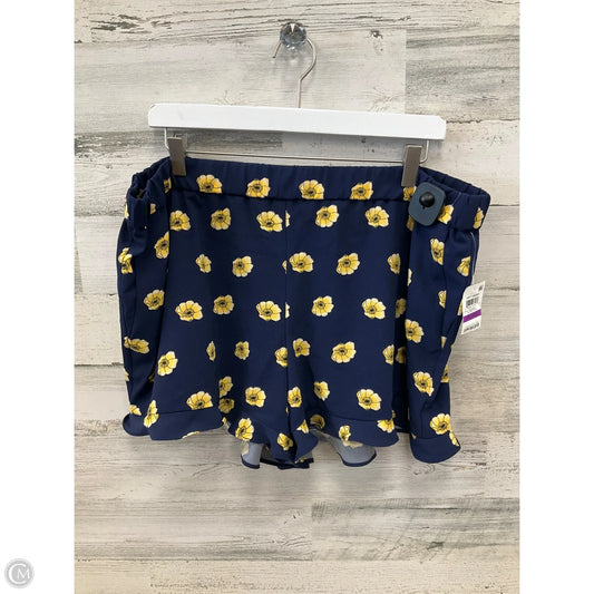 Shorts By Maison Jules In Blue & Yellow, Size: Xxl