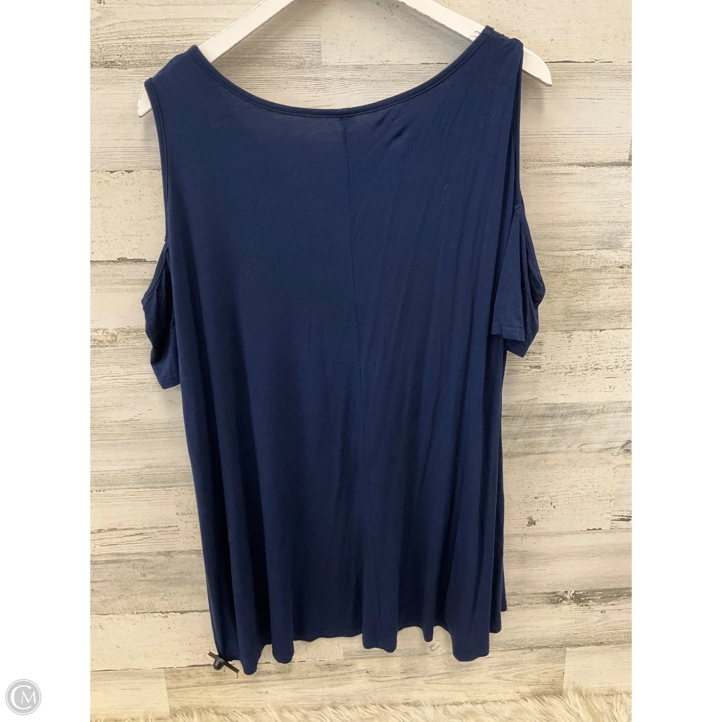 Athletic Top Short Sleeve By Clothes Mentor In Navy, Size: Xxl
