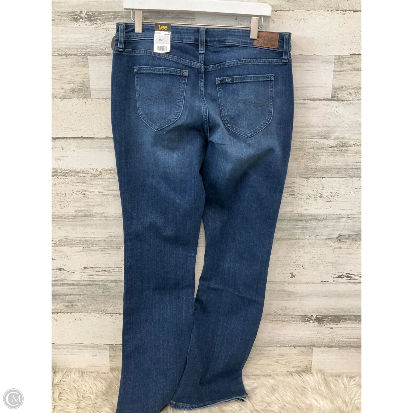 Jeans Boot Cut By Lee In Blue Denim, Size: 12