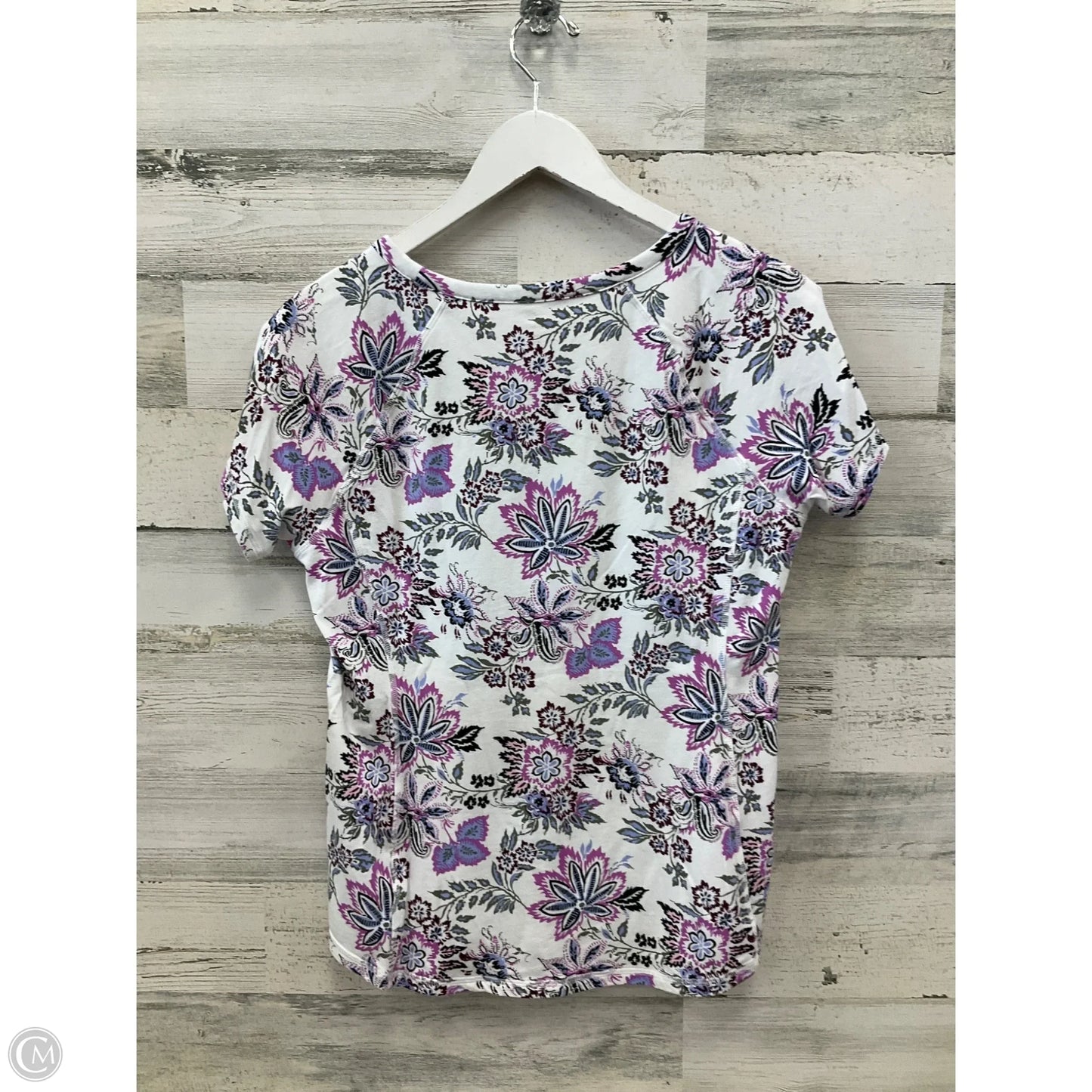 Top Short Sleeve By Talbots In White, Size: Mp