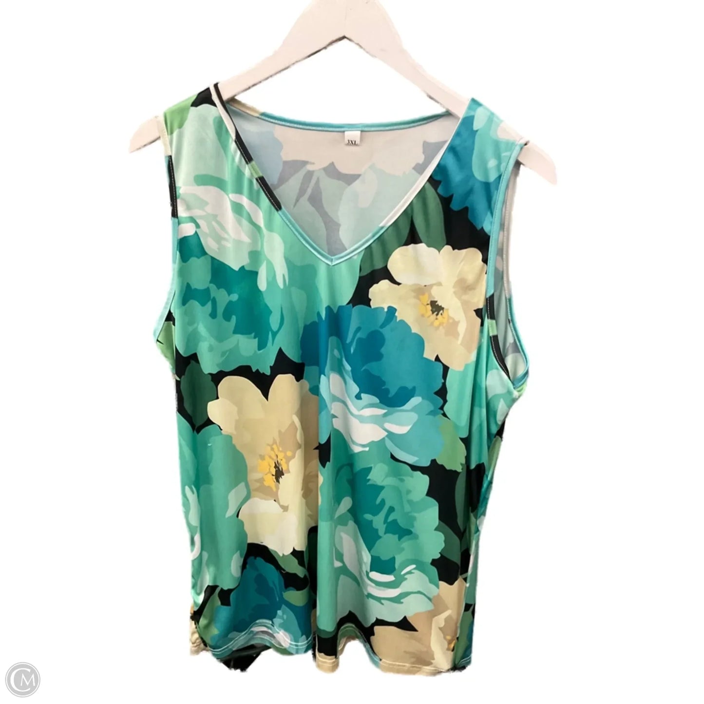Top Sleeveless By Cme In Green, Size: 3x