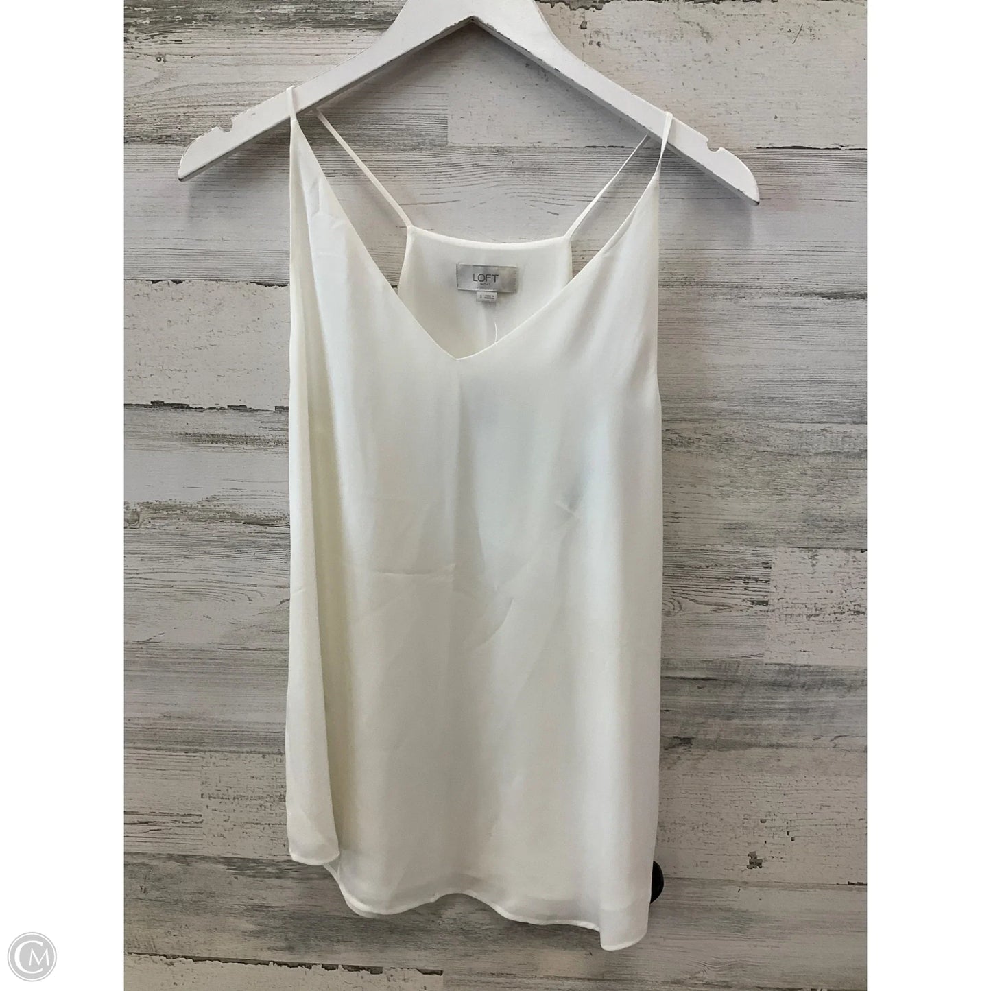 Top Sleeveless By Loft In Cream, Size: S