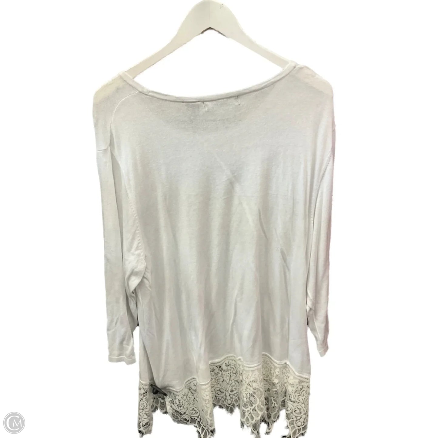 Top Long Sleeve By Clothes Mentor In White, Size: Xxl