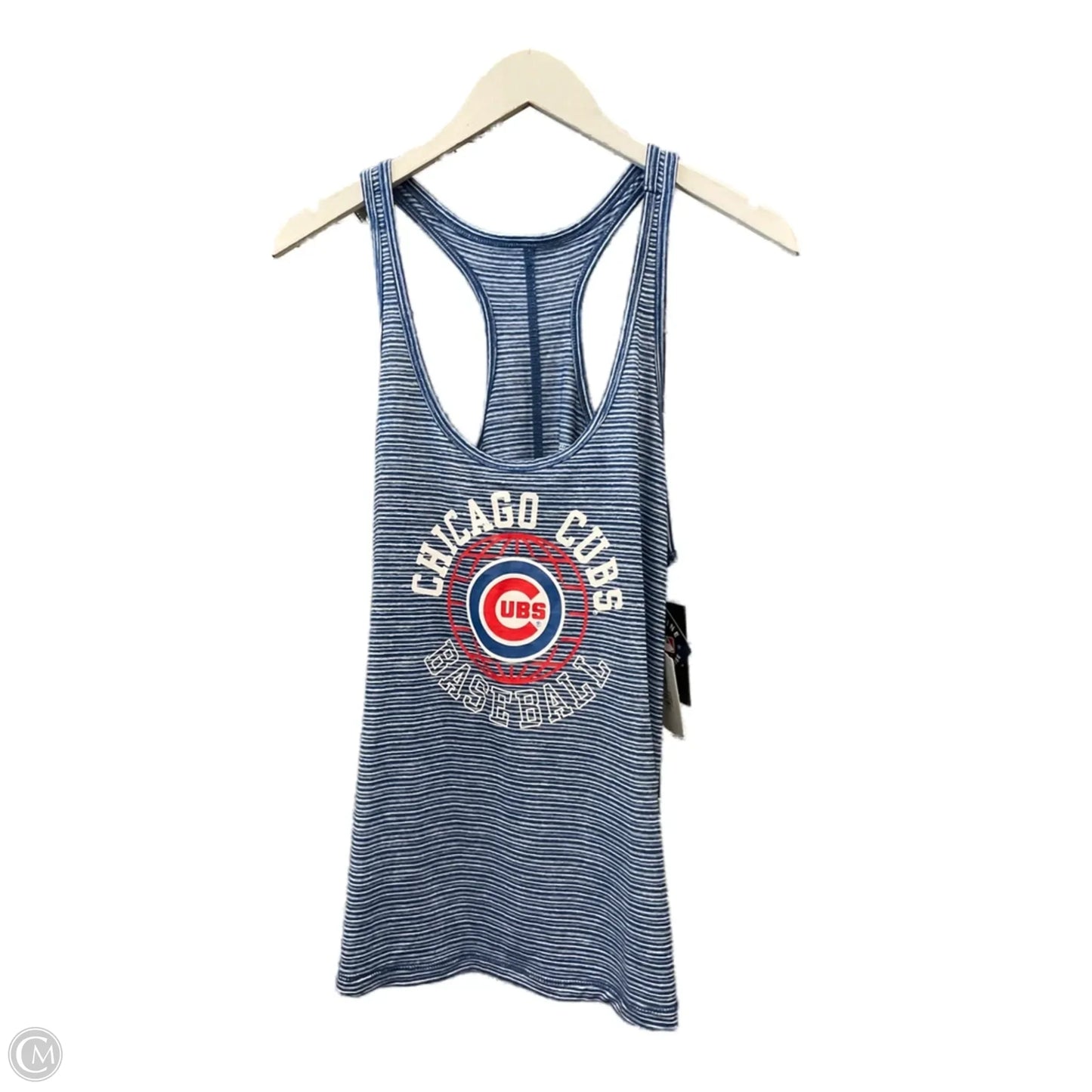 Athletic Tank Top By Clothes Mentor In Blue & White, Size: L