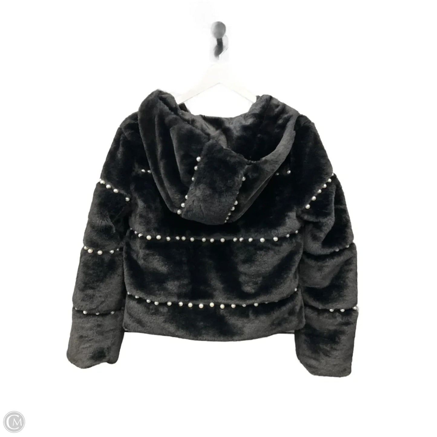 Jacket Faux Fur & Sherpa By Clothes Mentor In Black, Size: L