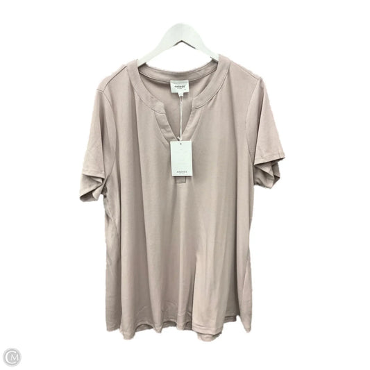 Top Short Sleeve By Andree By Unit In Mauve, Size: 2x
