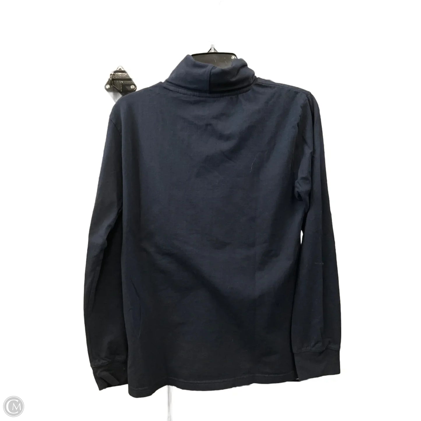 Athletic Top Long Sleeve Collar By Clothes Mentor In Navy, Size: L