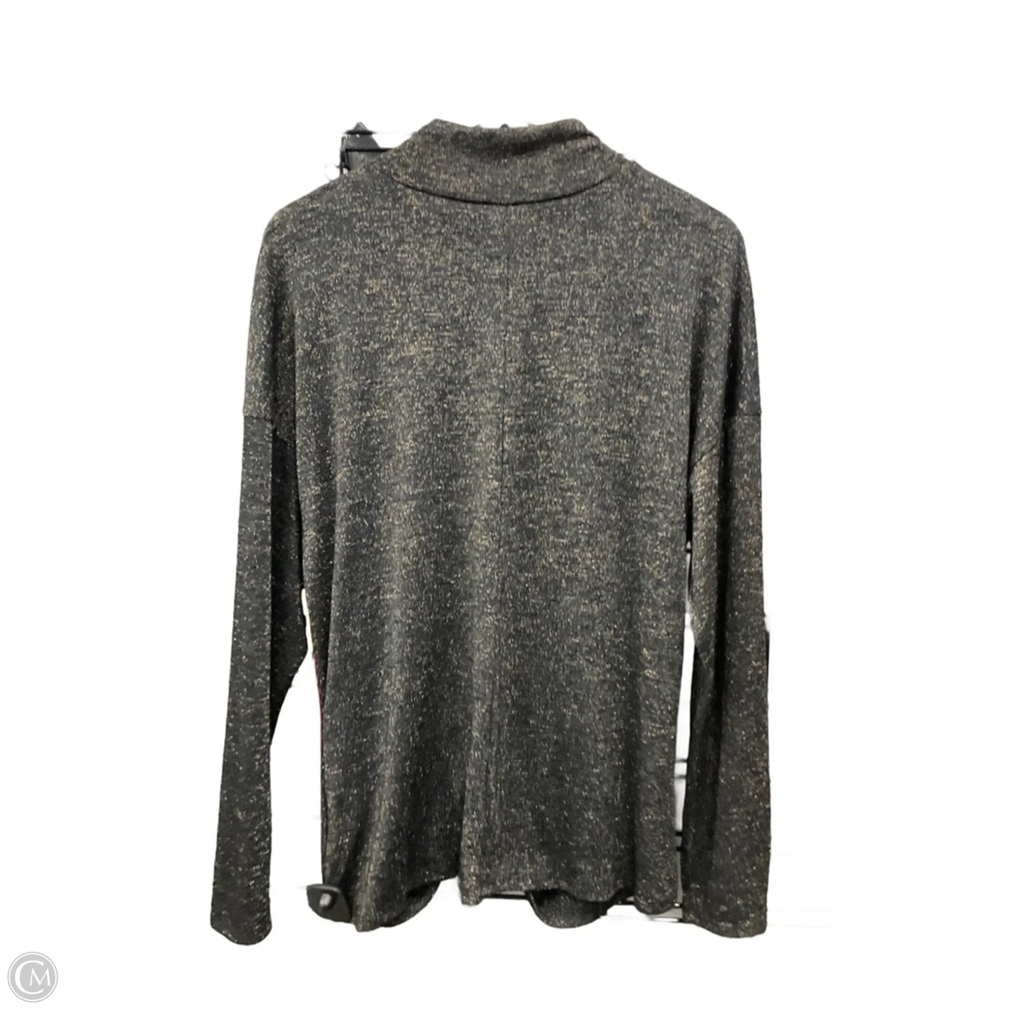 Top Long Sleeve By Jennifer Lopez In Black & Gold, Size: Xxl