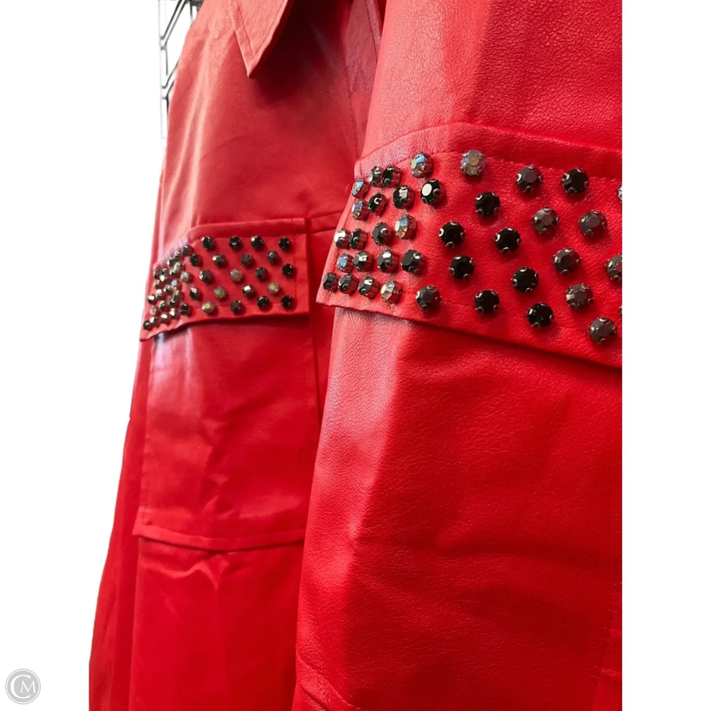 Jacket Shirt By Geegee In Red, Size: 3x