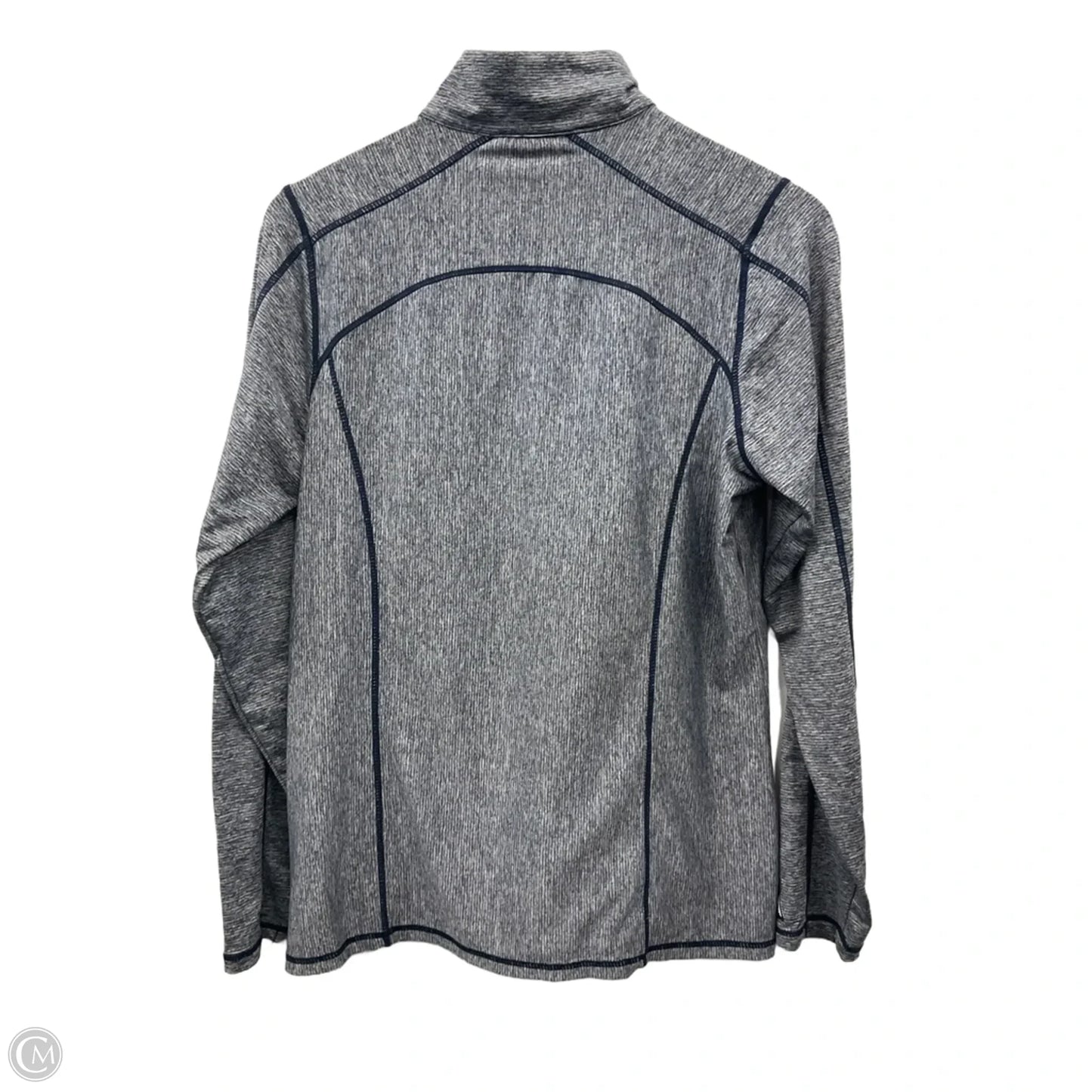 Athletic Top Long Sleeve Collar By Clothes Mentor In Navy, Size: L