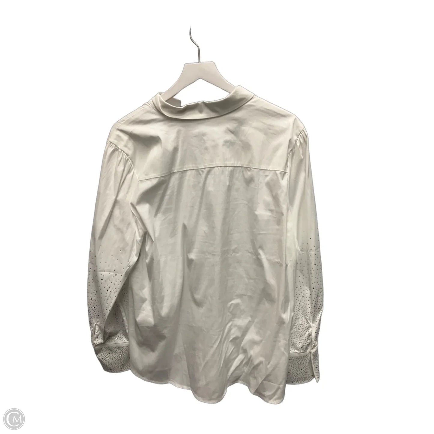 Top Long Sleeve By Chicos In White, Size: Xl
