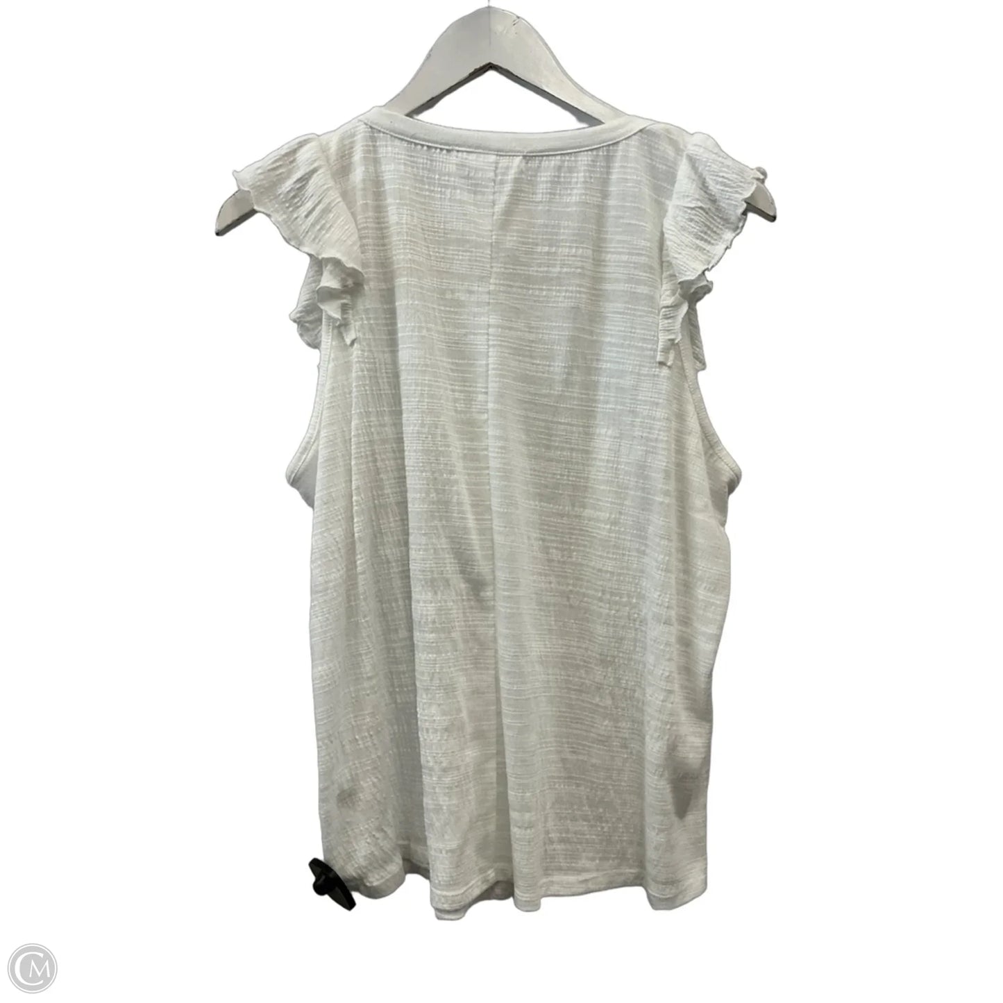 Top Sleeveless By Retrology In White, Size: L