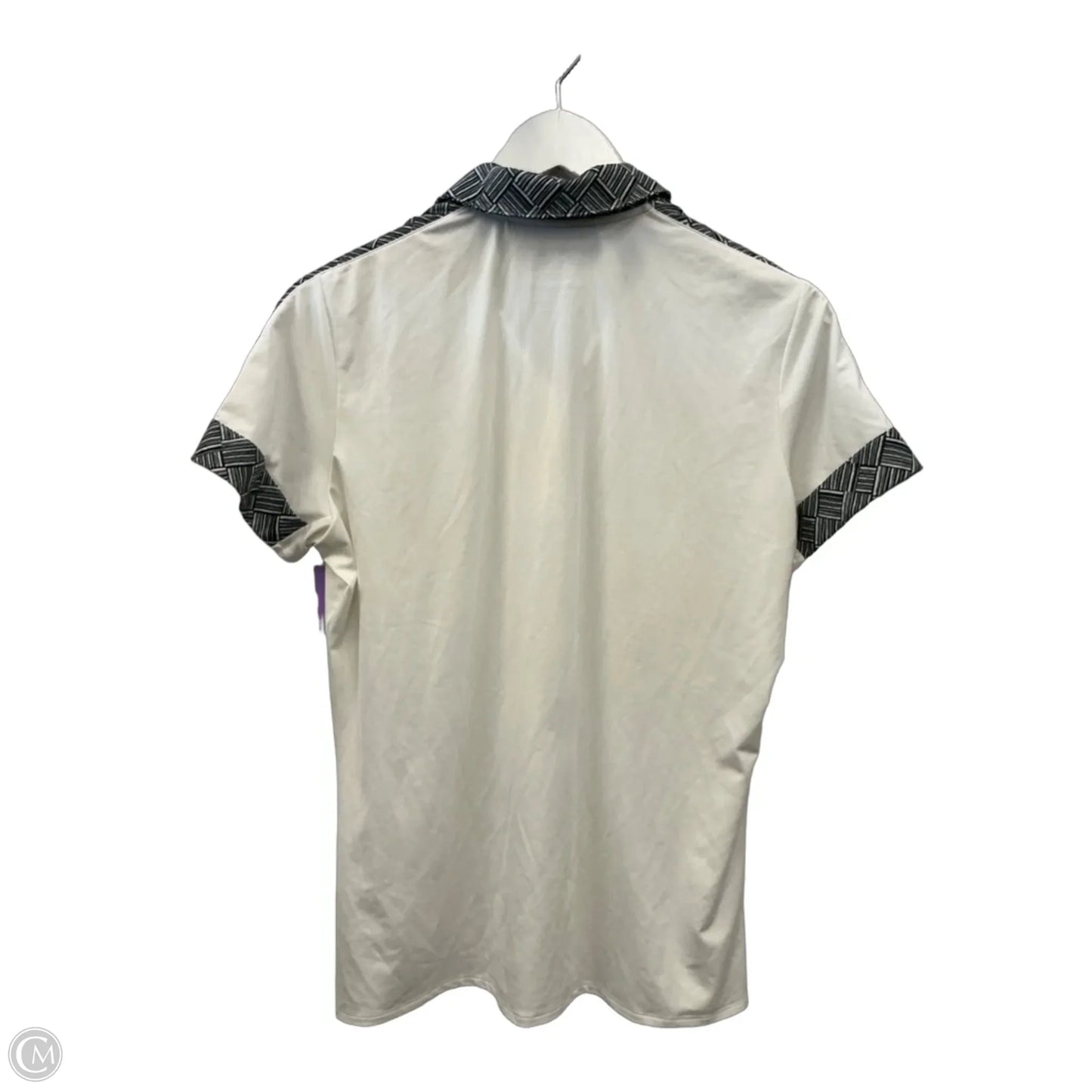 Athletic Top Short Sleeve By Adidas In White, Size: L